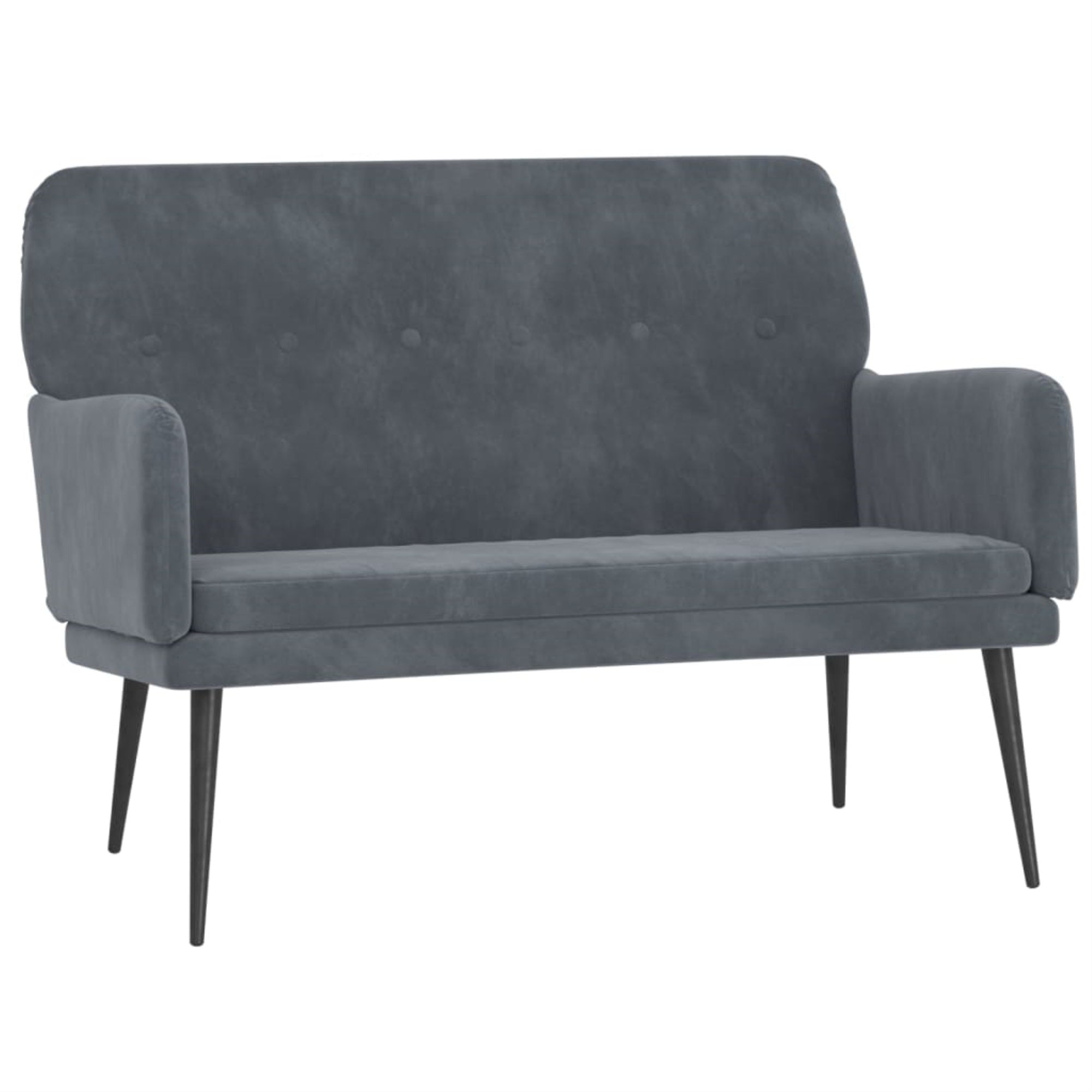 Vidaxl Bench Dark Gray 42.5'X31.1'X31.1' Velvet