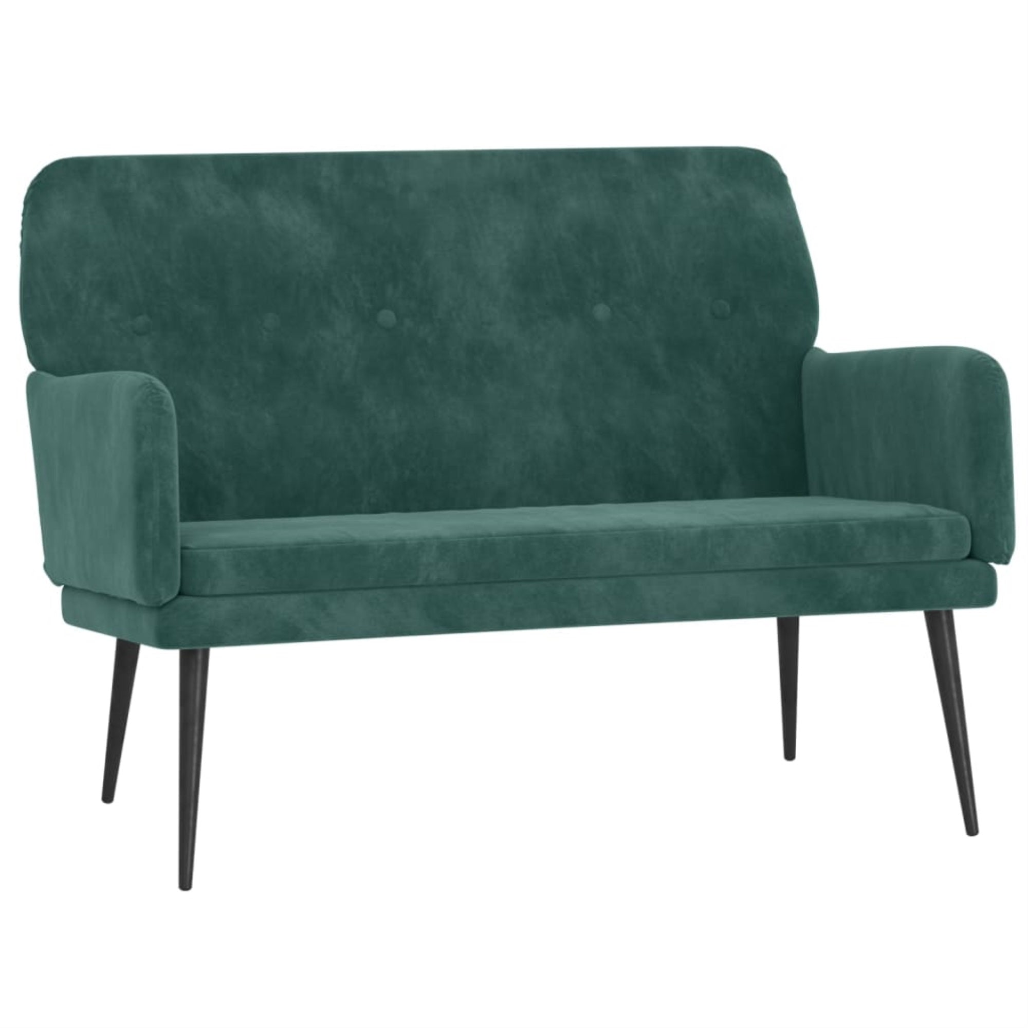 Vidaxl Bench Dark Green 42.5'X31.1'X31.1' Velvet