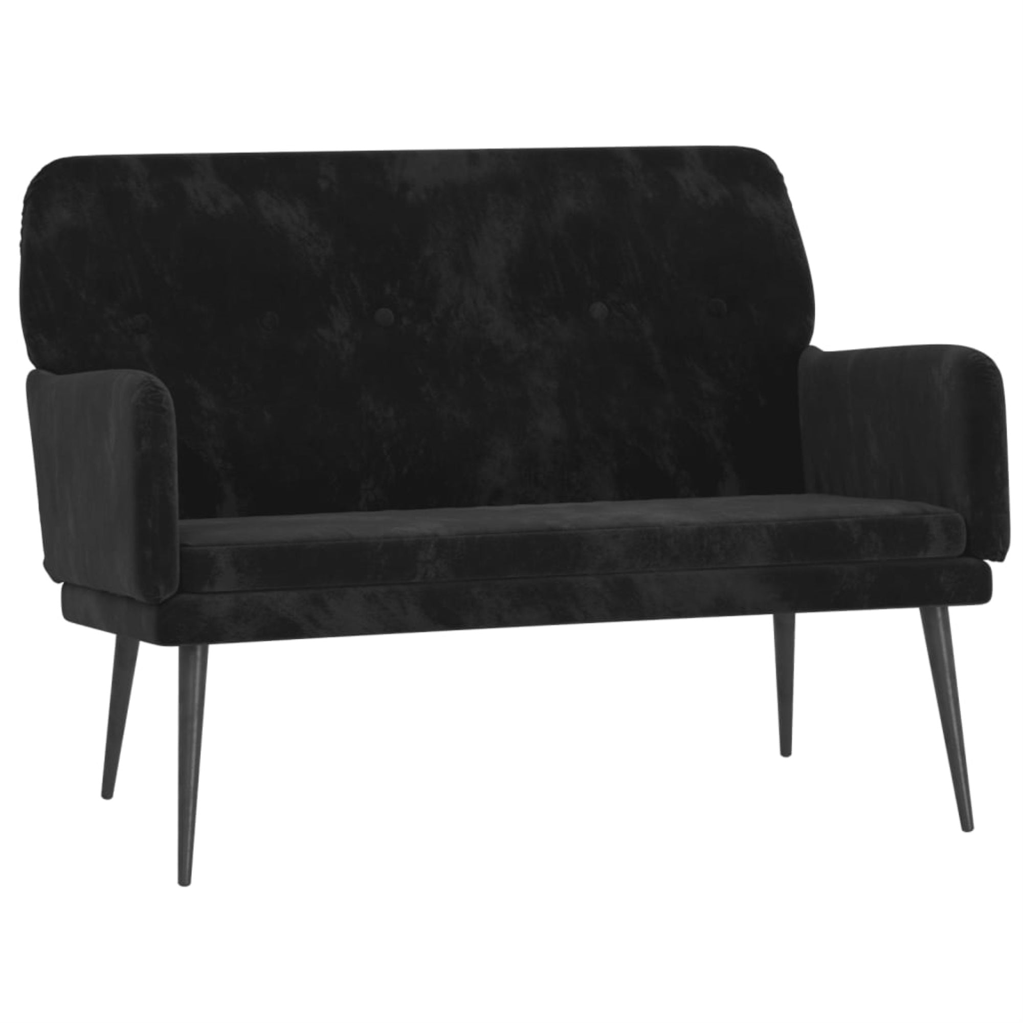 Vidaxl Bench Black 42.5'X31.1'X31.1' Velvet
