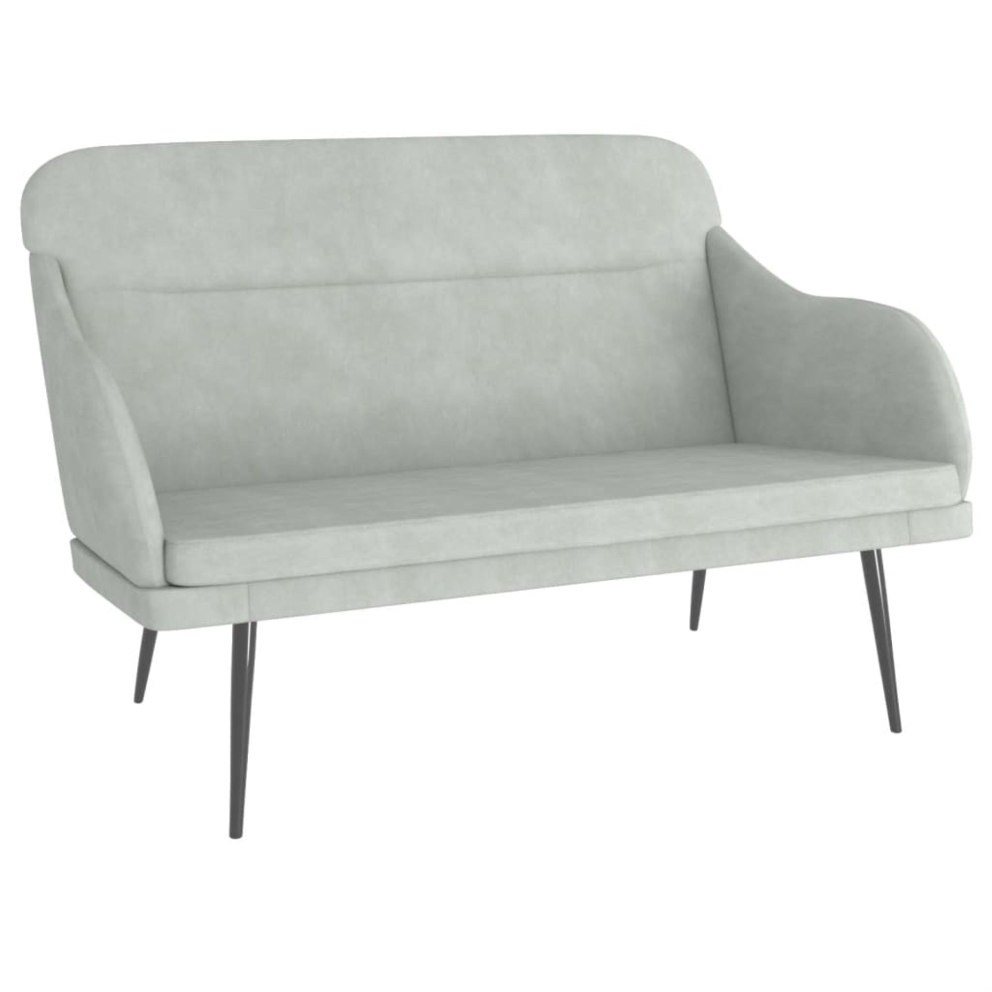 Vidaxl Bench Light Gray 43.3'X29.9'X31.5' Velvet