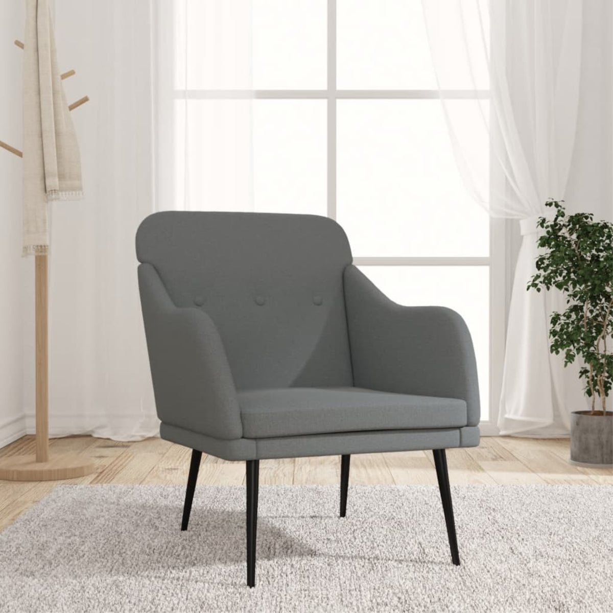 Vidaxl Armchair Dark Gray 24.8'X29.9'X31.5' Fabric