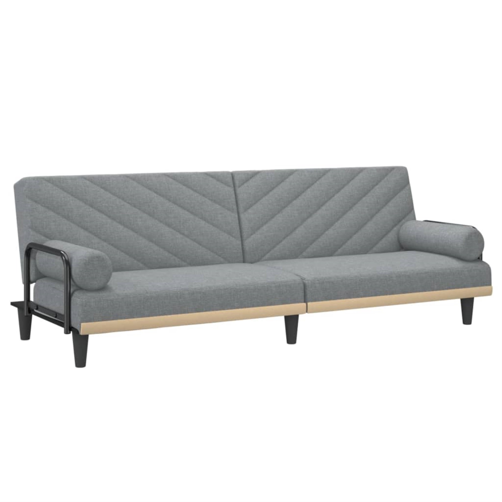 Vidaxl Sofa Bed With Armrests Light Gray Fabric