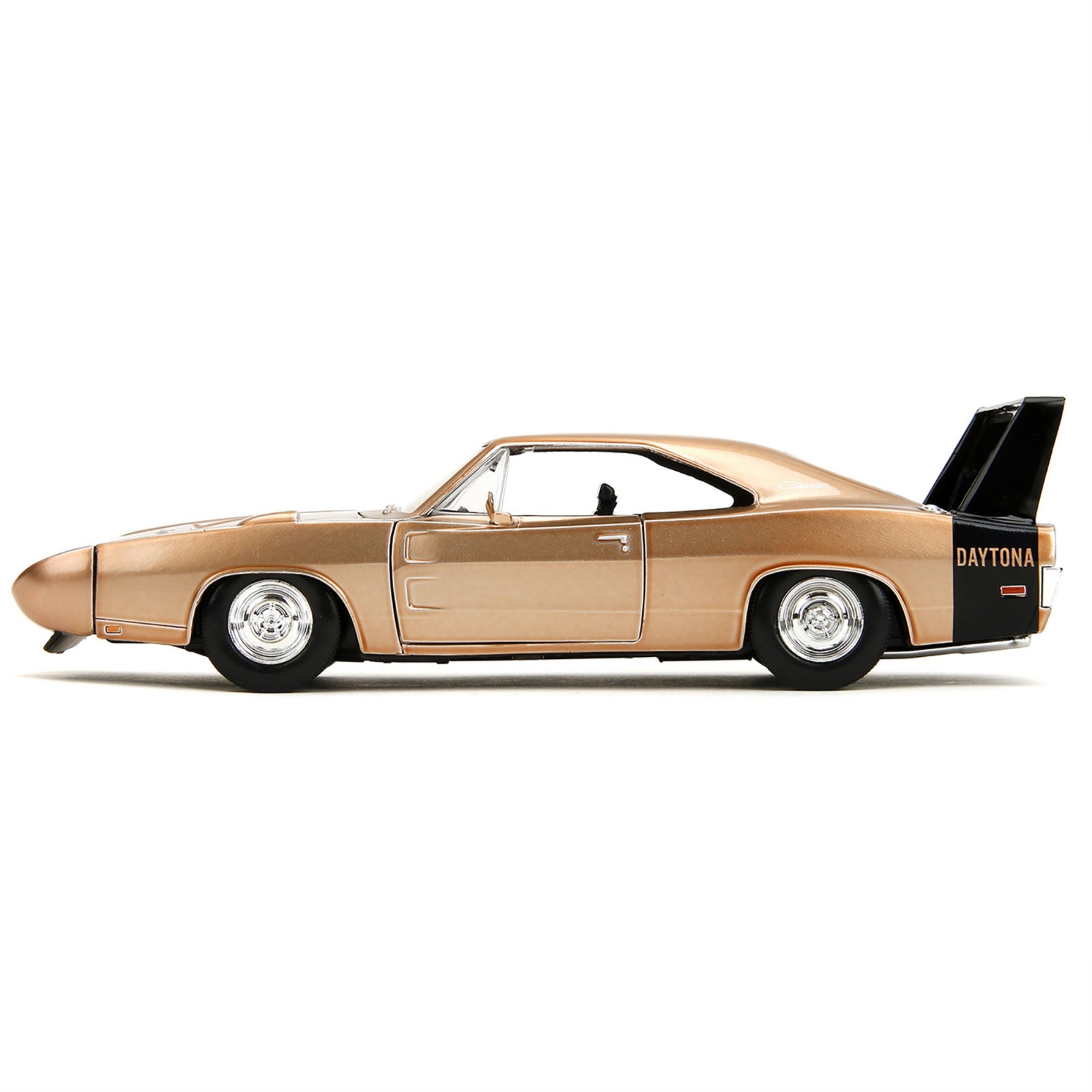1969 Dodge Charger Daytona Bronze Metallic with Black Tail Stripe Bigtime Muscle Series 1/24 Diecast Model Car by Jada