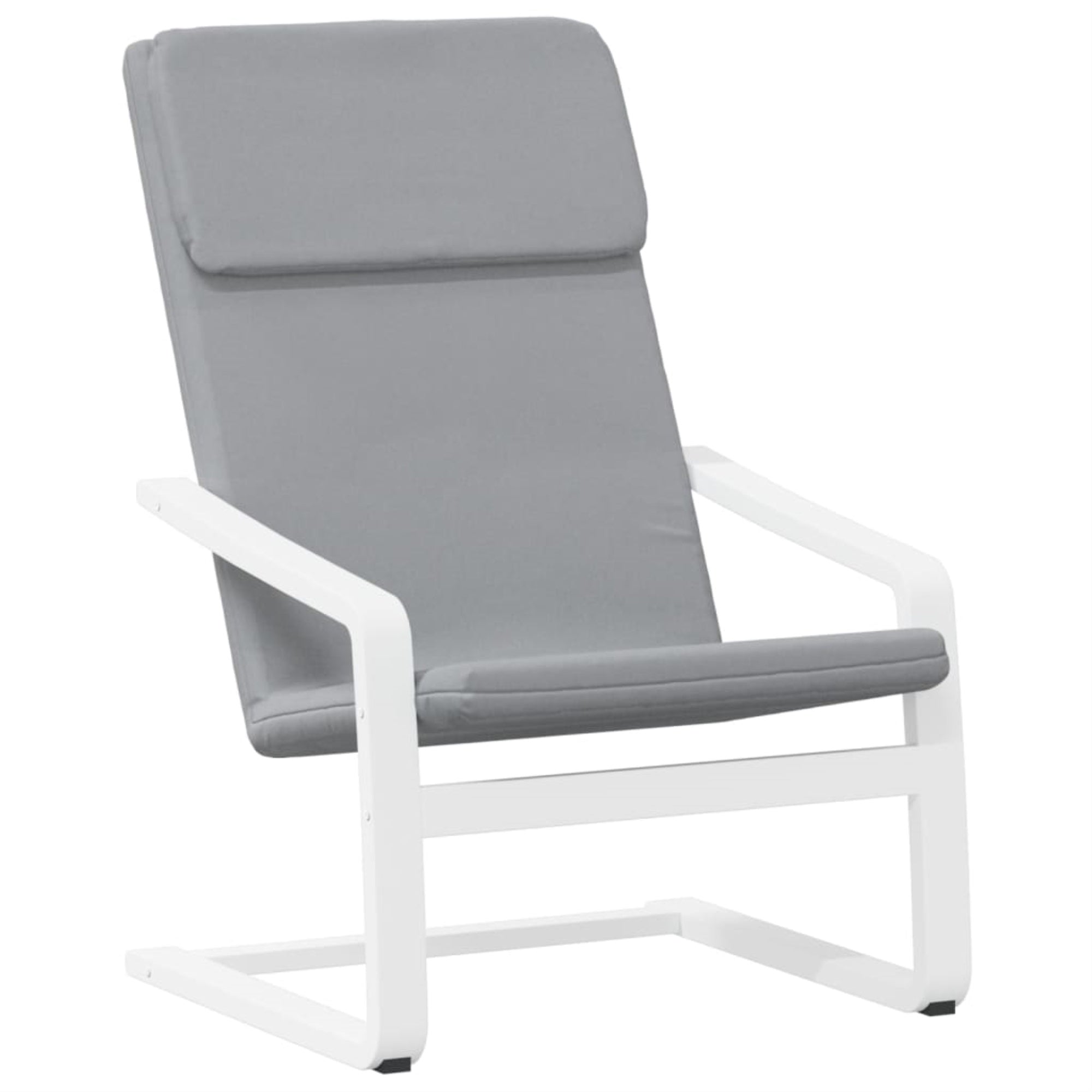 vidaXL Relaxing Chair Light Gray Fabric