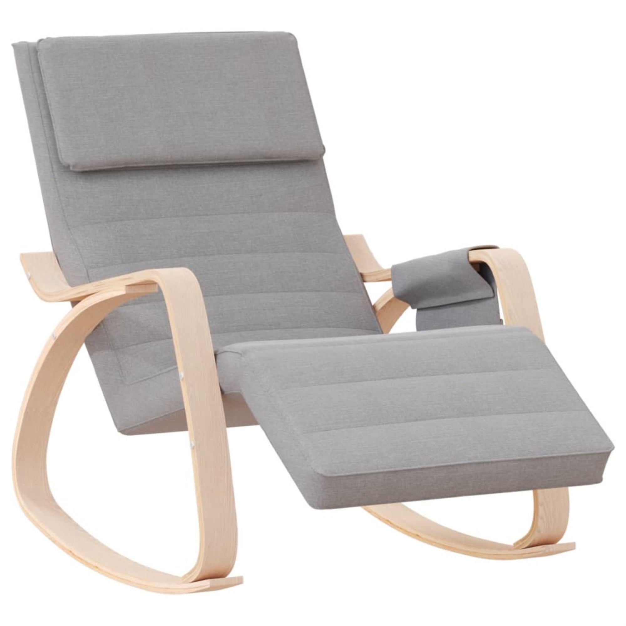 Vidaxl Rocking Chair Light Gray Fabric