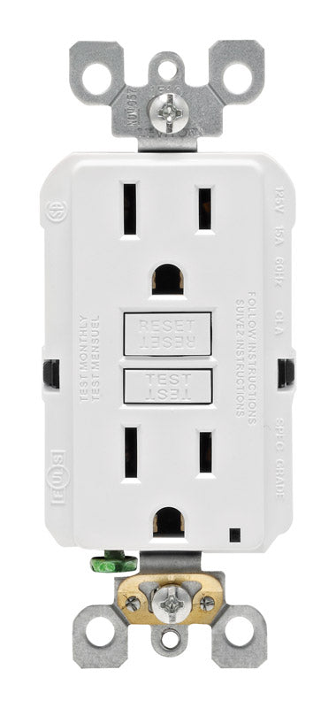 Gfci St Recept 15A Wht (Pack Of 1)