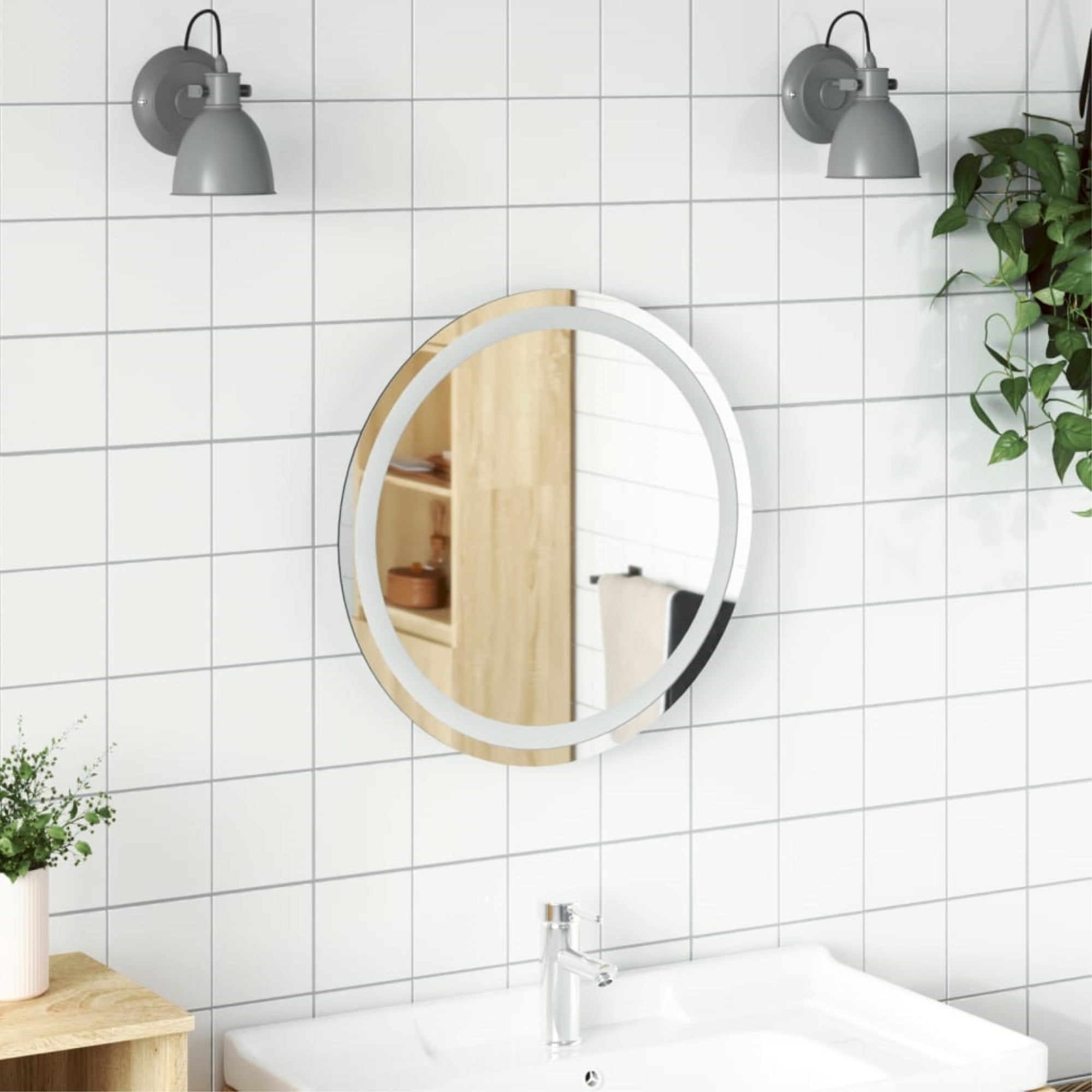 Vidaxl Led Bathroom Mirror 19.7' Round