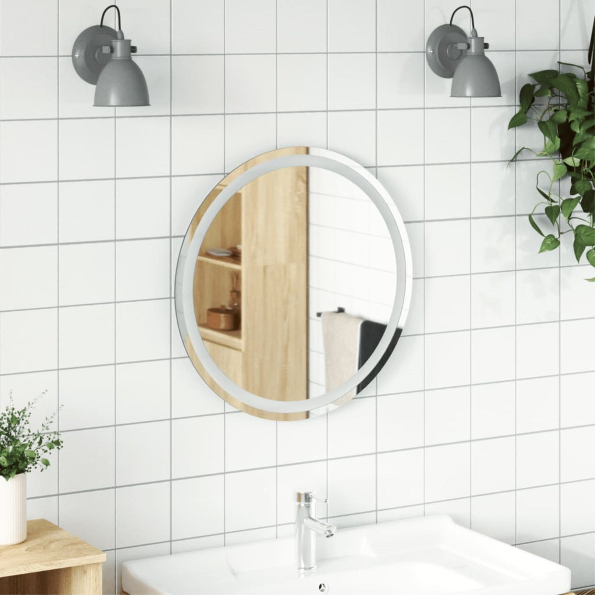 Vidaxl Led Bathroom Mirror 23.6' Round