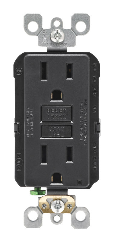 Gfci St Recept 15A Blk (Pack Of 1)