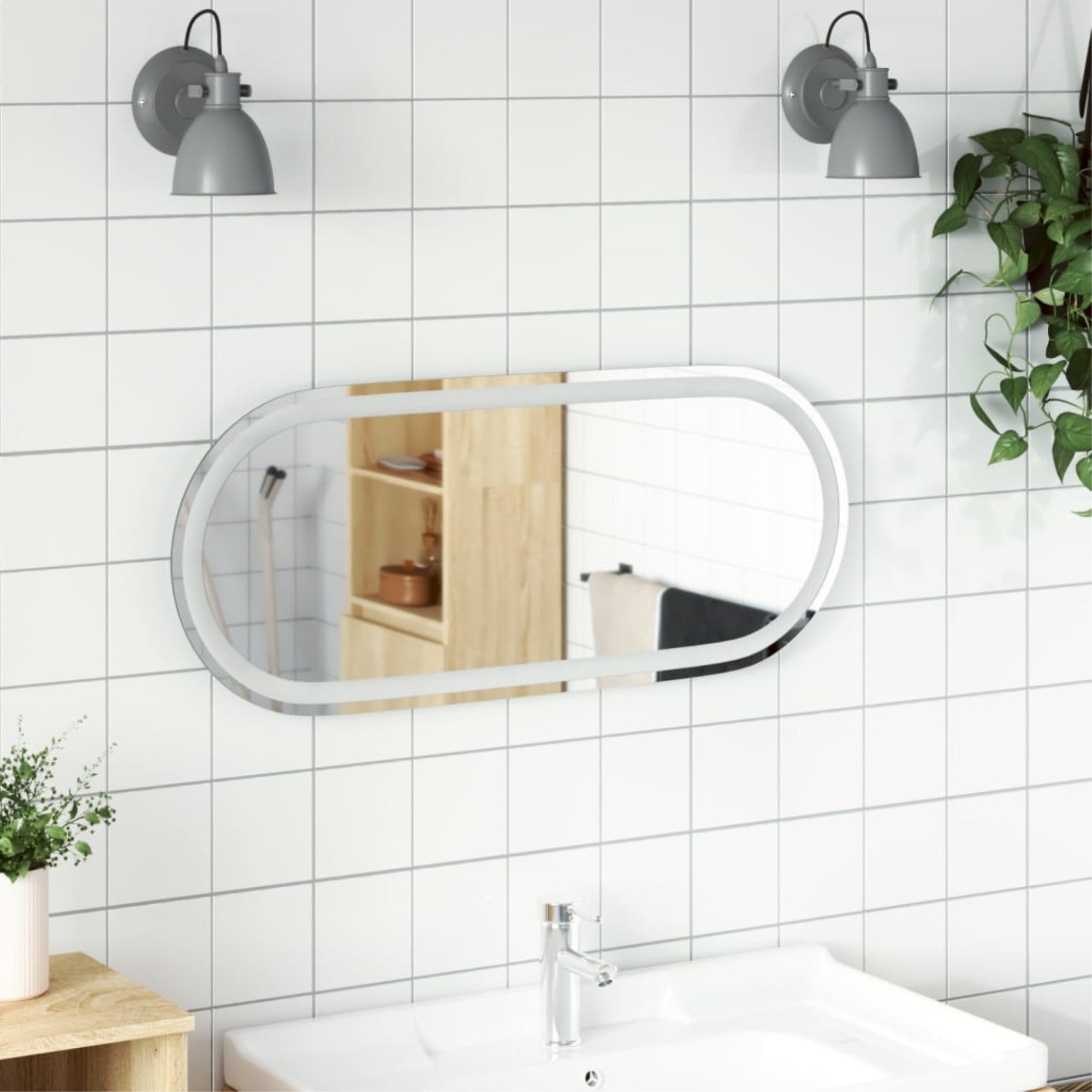Vidaxl Led Bathroom Mirror 31.5'X13.8' Oval