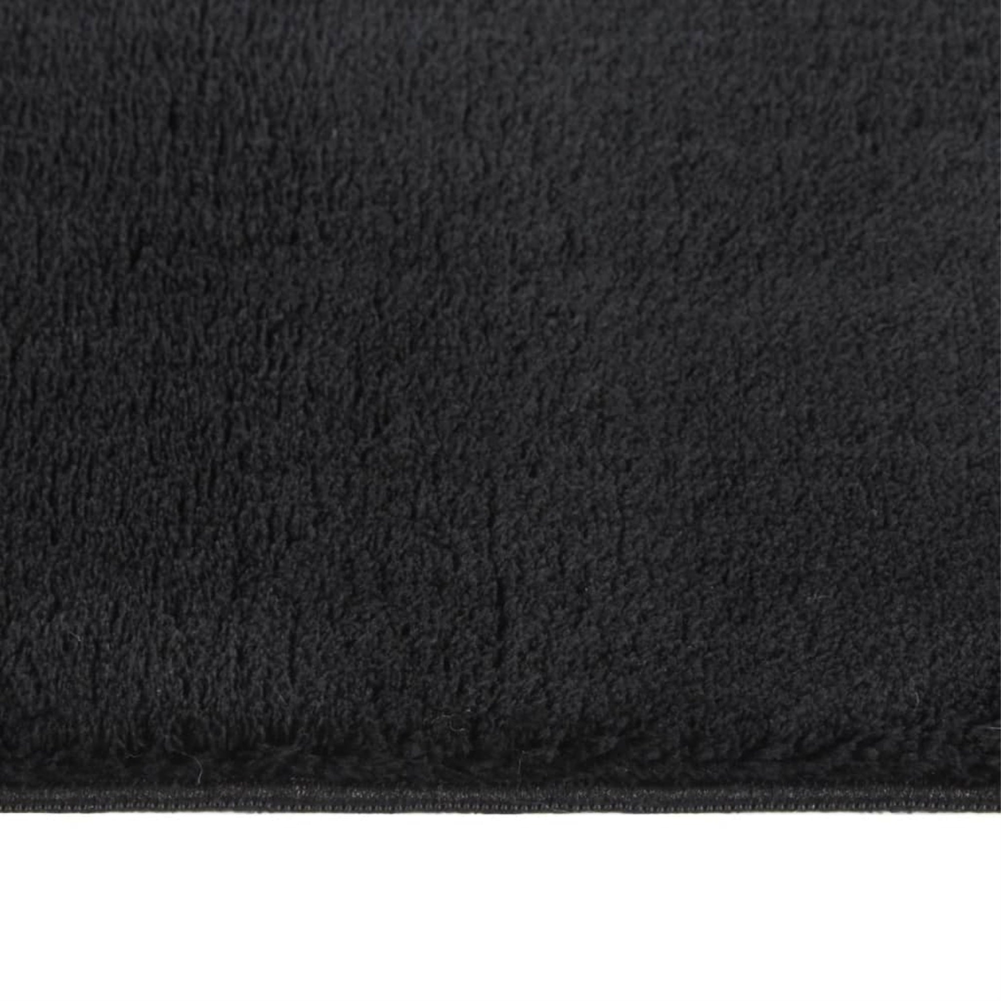 Vidaxl Shaggy Rug Black 4'X6' Polyester