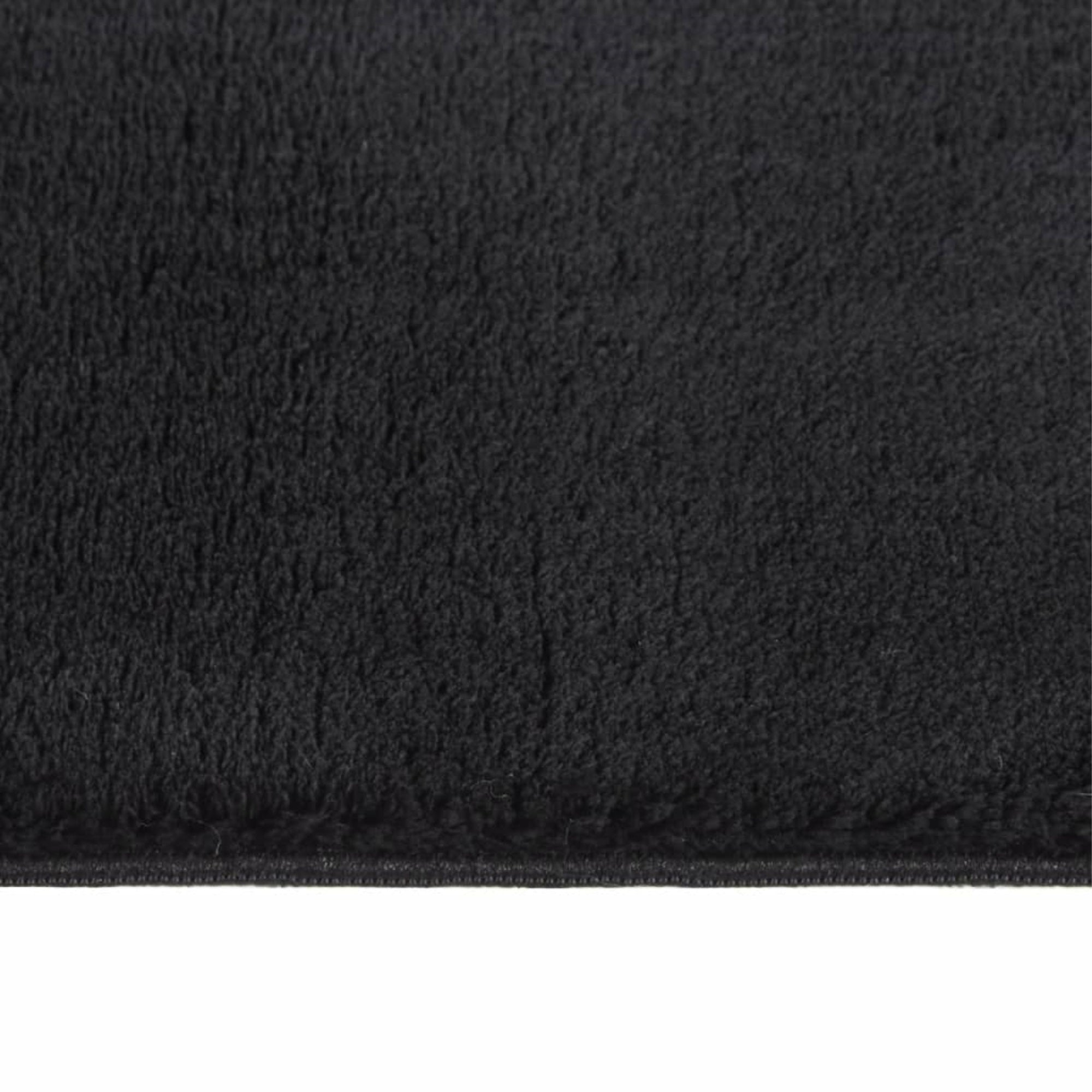 Vidaxl Shaggy Rug Black 7'X9' Polyester