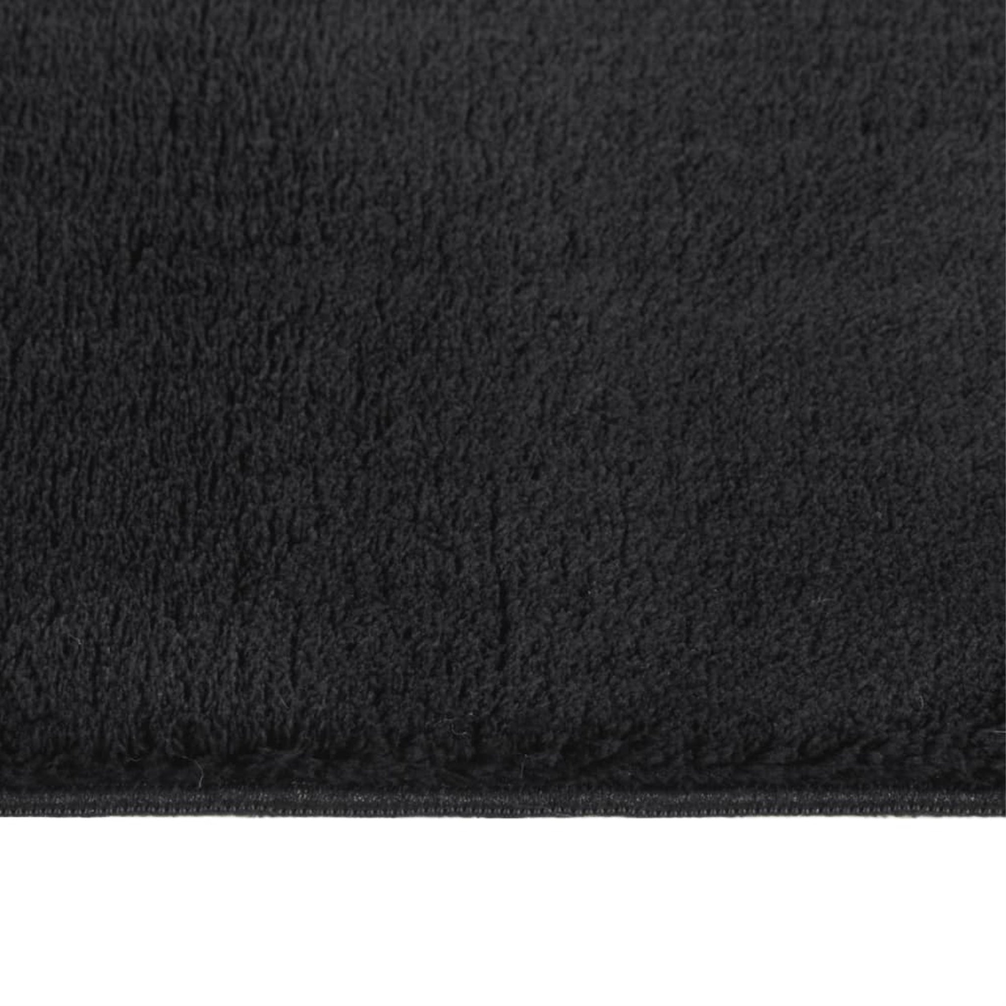 Vidaxl Shaggy Rug Black 8'X11' Polyester