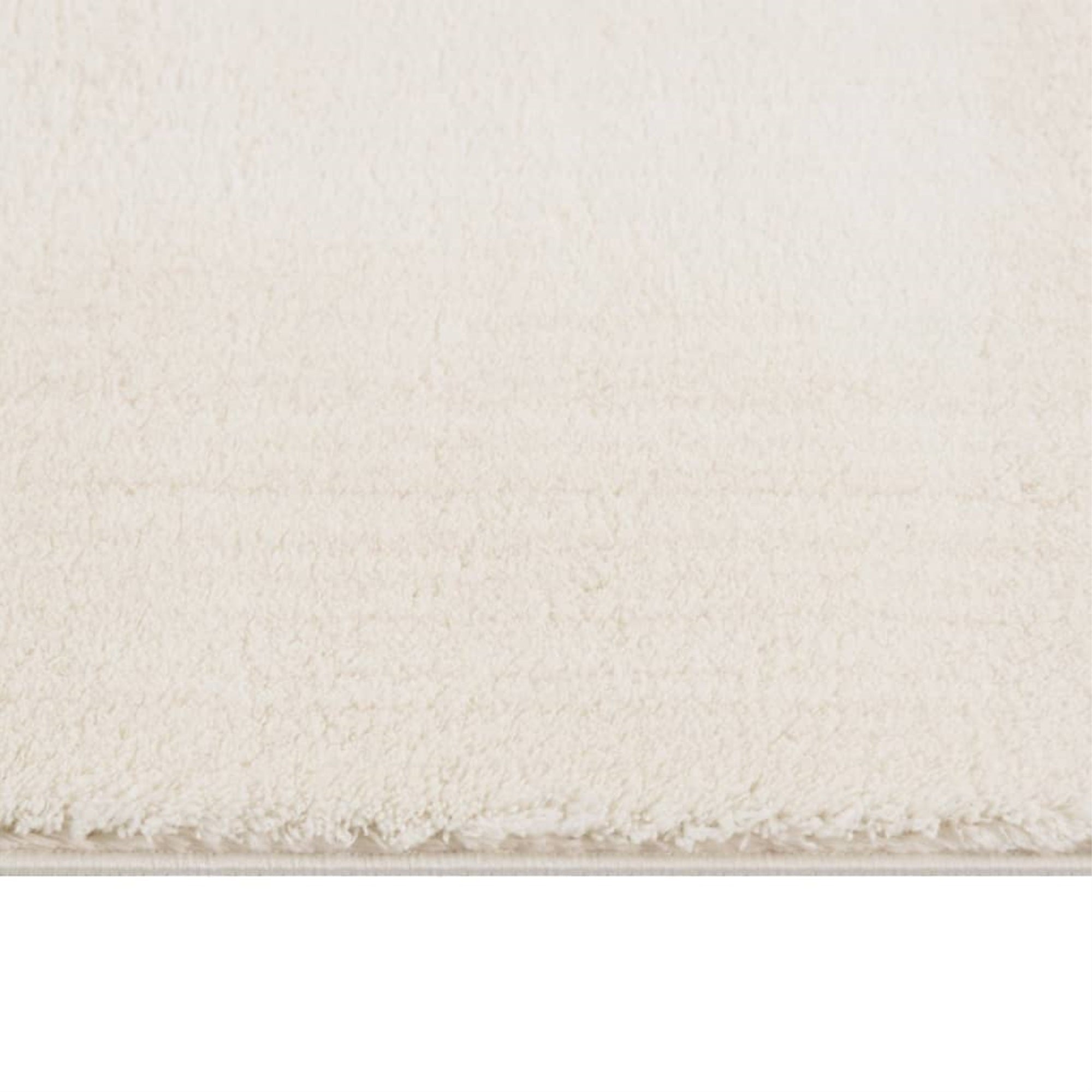 Vidaxl Shaggy Rug Cream White 8'X11' Polyester
