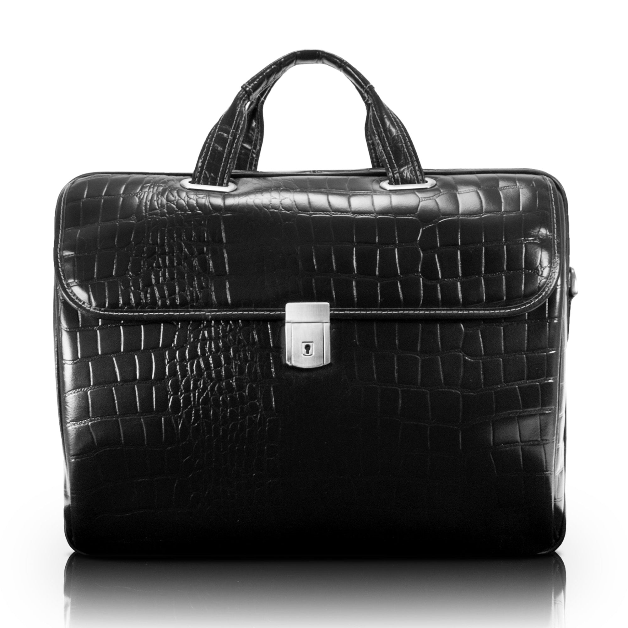 Monterosso | Servano | 13 Leather Tablet Briefcase - Black