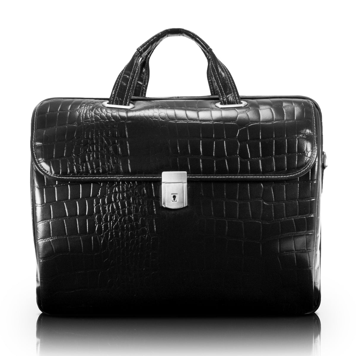 Monterosso | Servano | 13 Leather Tablet Briefcase - Black