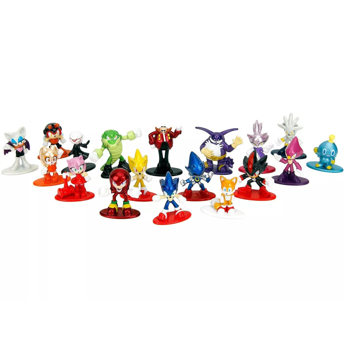 Sonic The Hedgehog' Set Of 18 Diecast Figures 'Nano Metalfigs' Series By Jada