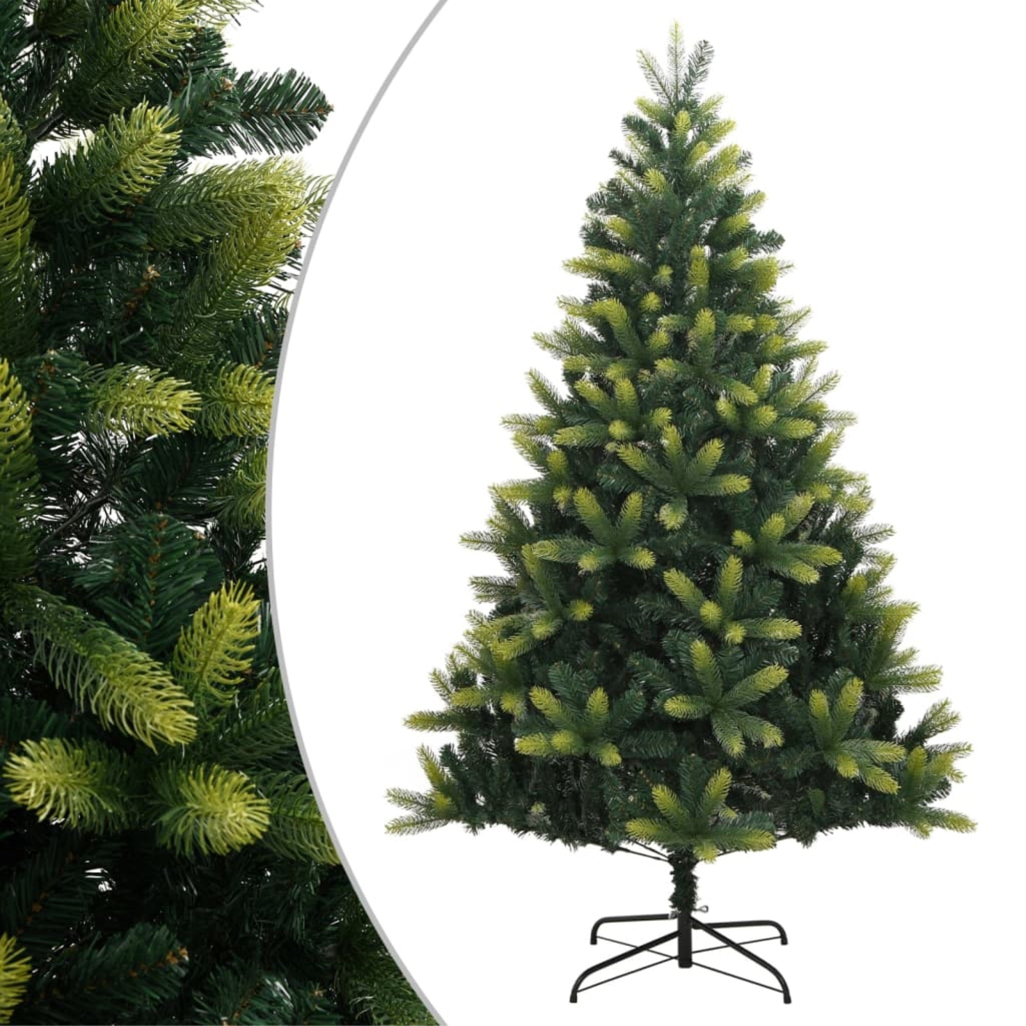 Vidaxl Artificial Hinged Christmas Tree With Stand 82.7'