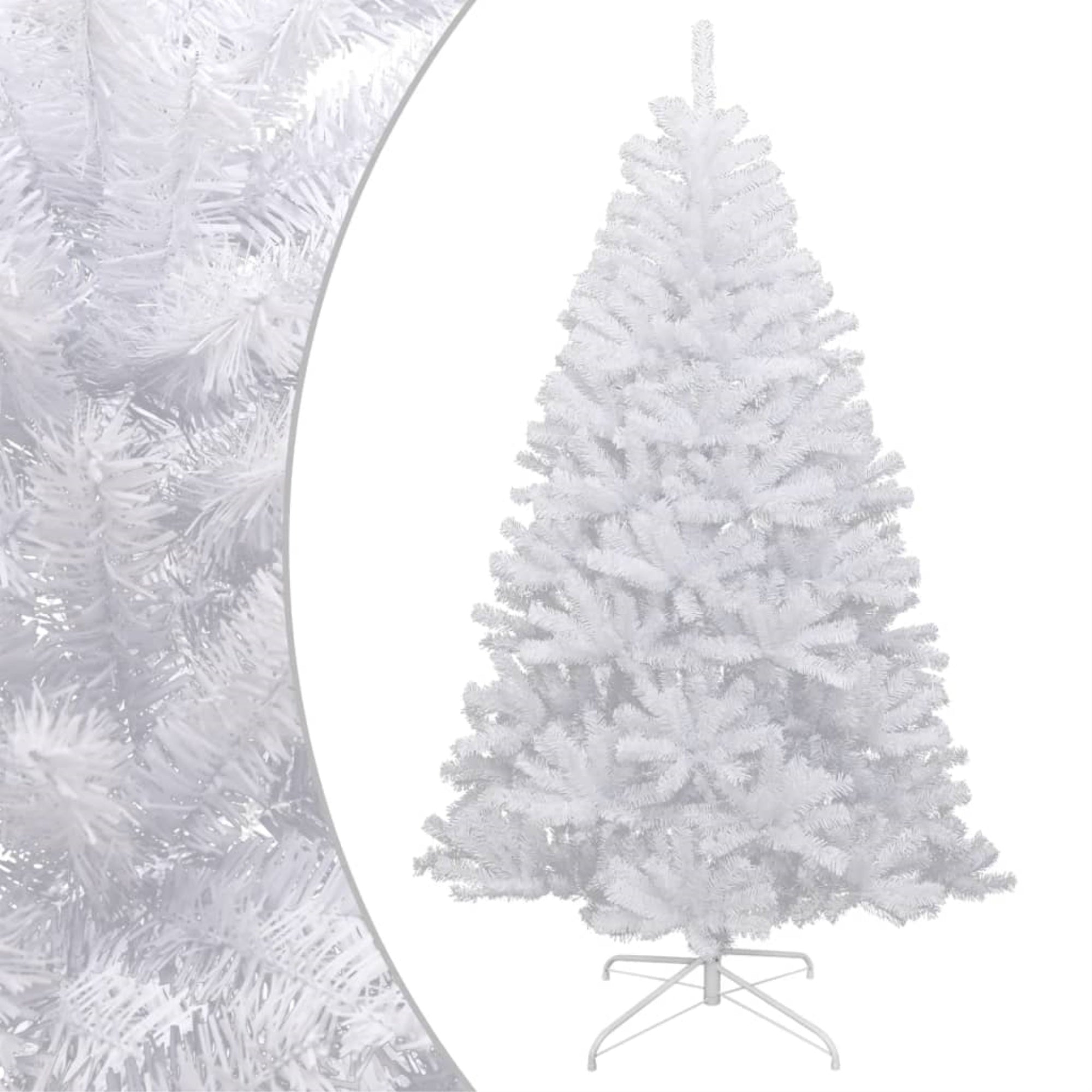 Vidaxl Artificial Hinged Christmas Tree With Flocked Snow 82.7'
