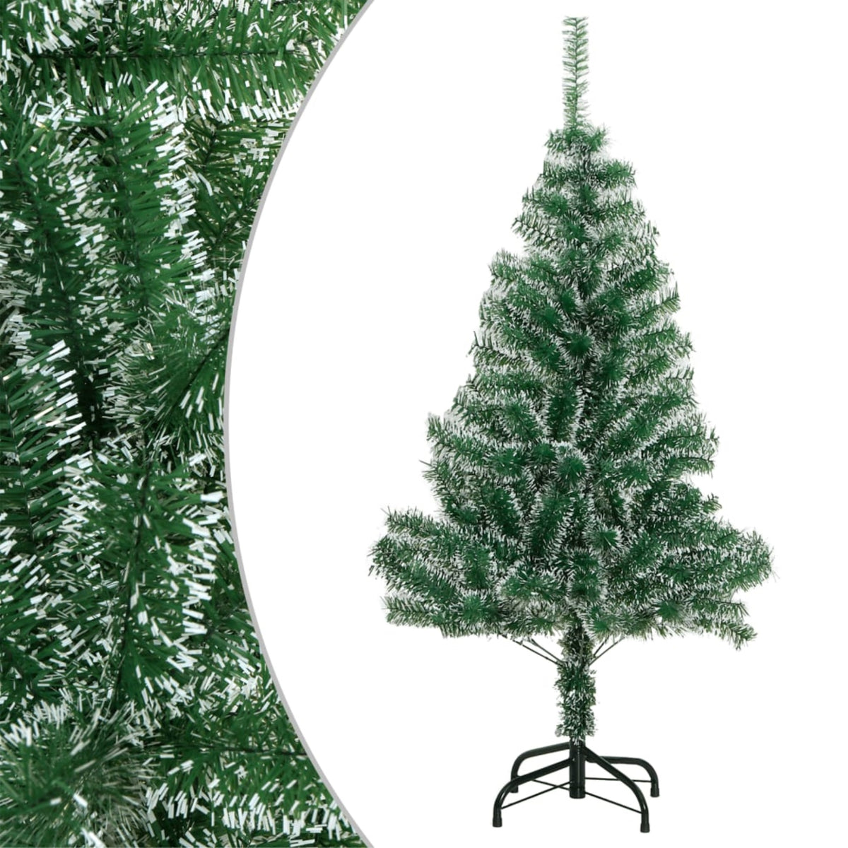 Vidaxl Artificial Christmas Tree With Flocked Snow Green 47.2'