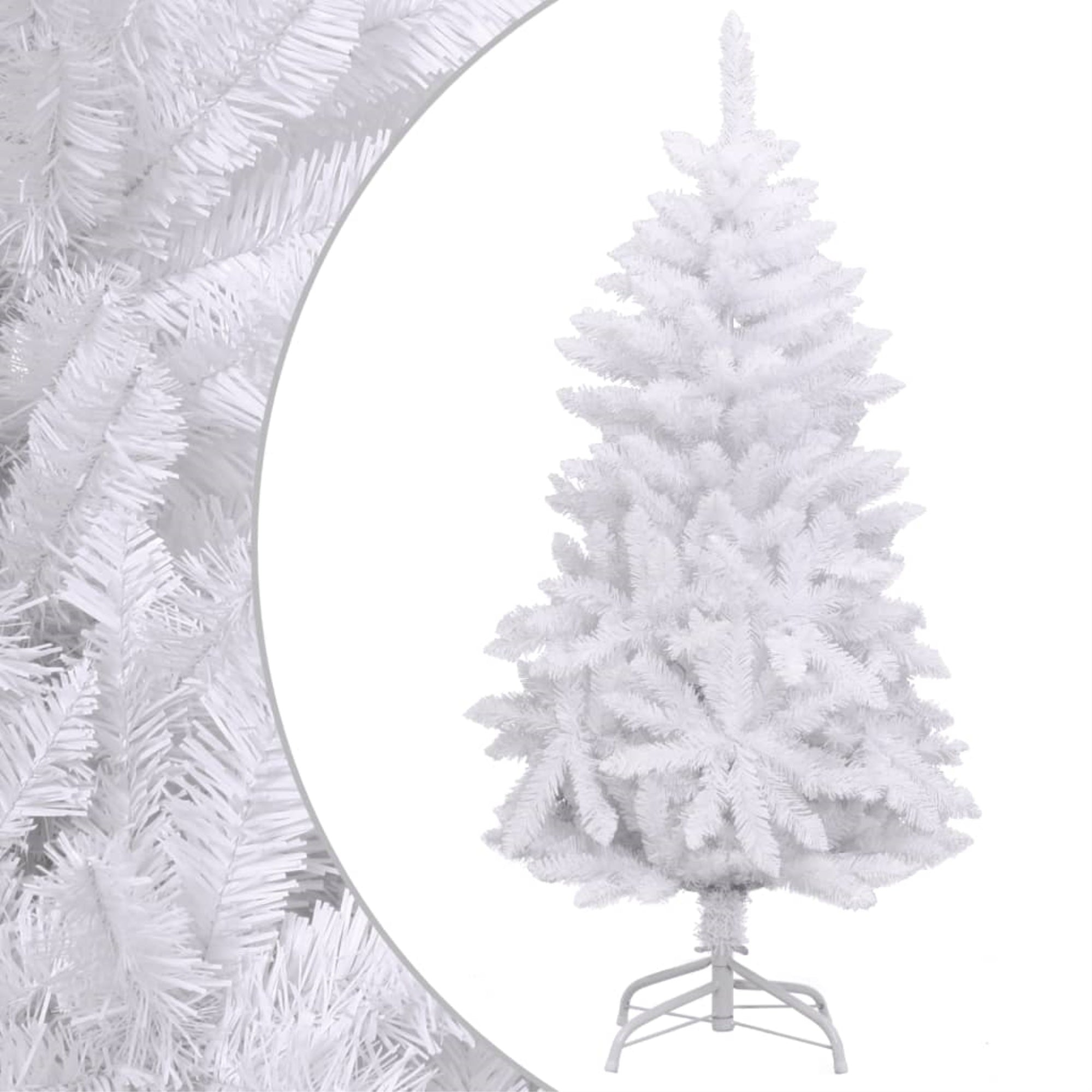 Vidaxl Artificial Hinged Christmas Tree With Stand White 47.2'