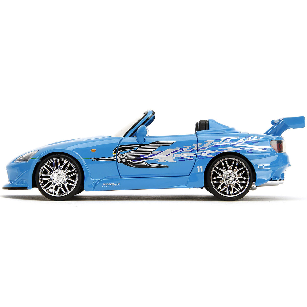 2001 Honda S2000 Convertible Blue With Graphics 'Fast & Furious Remix' Series 1/24 Diecast Model Car By Jada