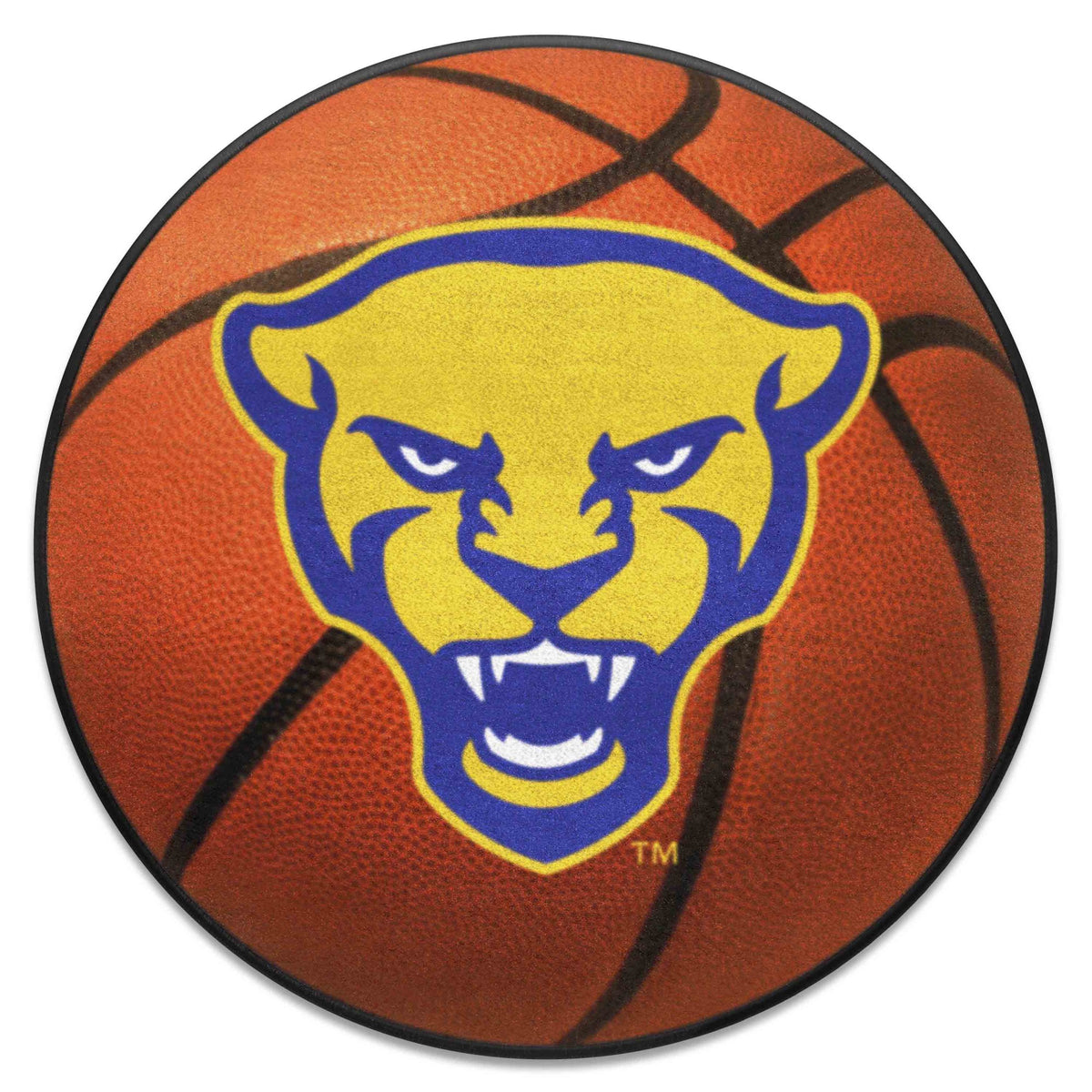 Pitt Panthers Basketball Rug, Panther Logo - 27In. Diameter