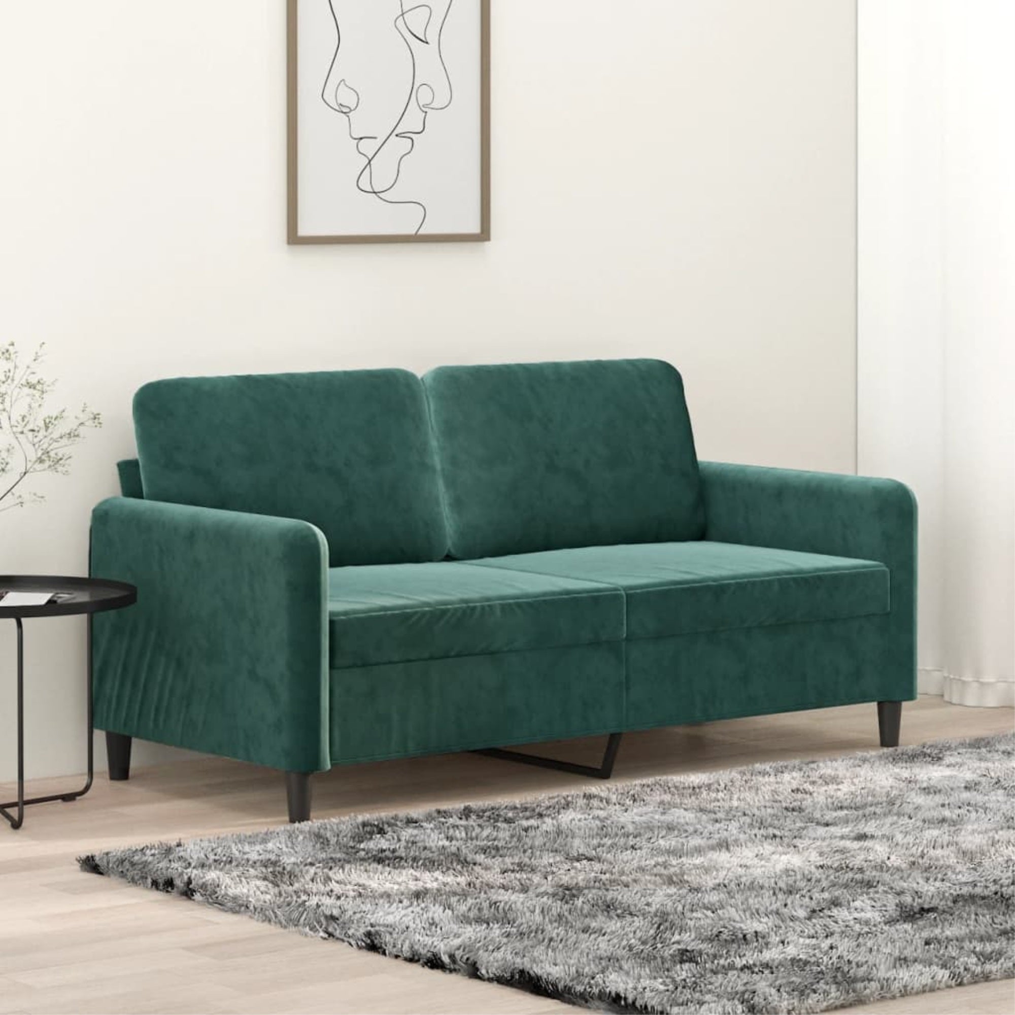 Vidaxl 2-Seater Sofa Dark Green 55.1' Velvet