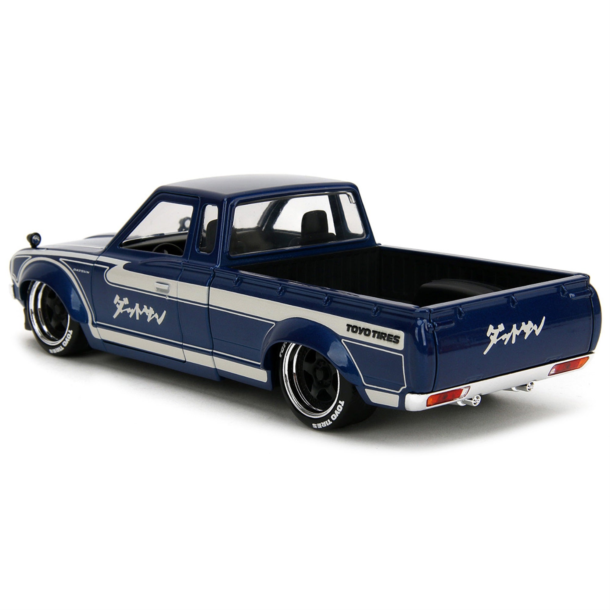 1972 Datsun 620 Pickup Truck Blue Metallic And Cream 'Jdm Tuners' Series 1/24 Diecast Model Car By Jada
