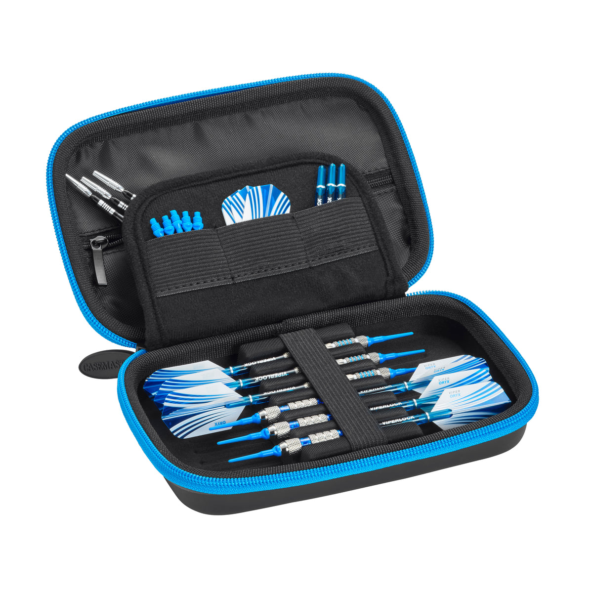 Casemaster Sentinel Dart Case With Blue Zipper