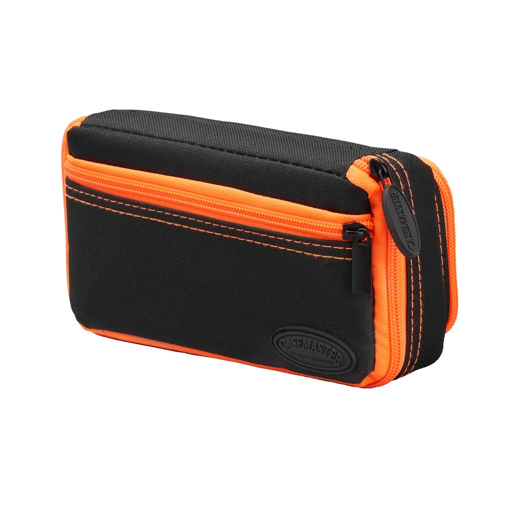 Casemaster Plazma Plus Black With Orange Trim Dart Case And Phone Pocket