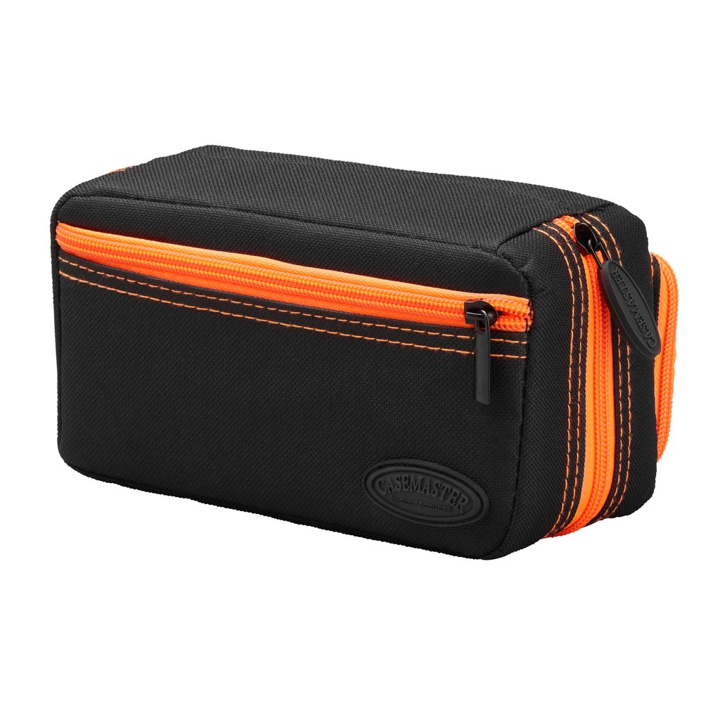Casemaster Plazma Pro Black With Orange Trim Dart Case And Phone Pocket