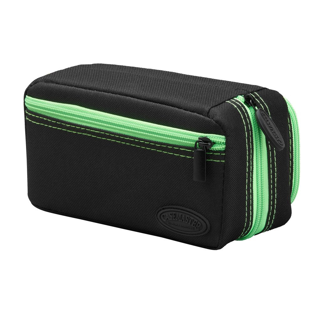 Casemaster Plazma Pro Black With Green Trim Dart Case And Phone Pocket