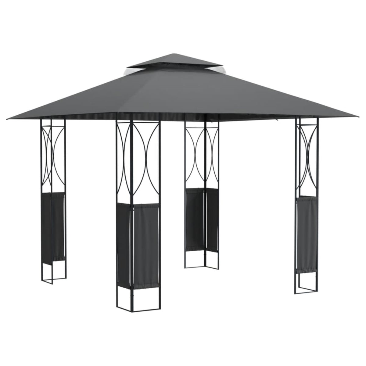 Vidaxl Gazebo With Roof Anthracite 118.1'X118.1'X106.3' Steel