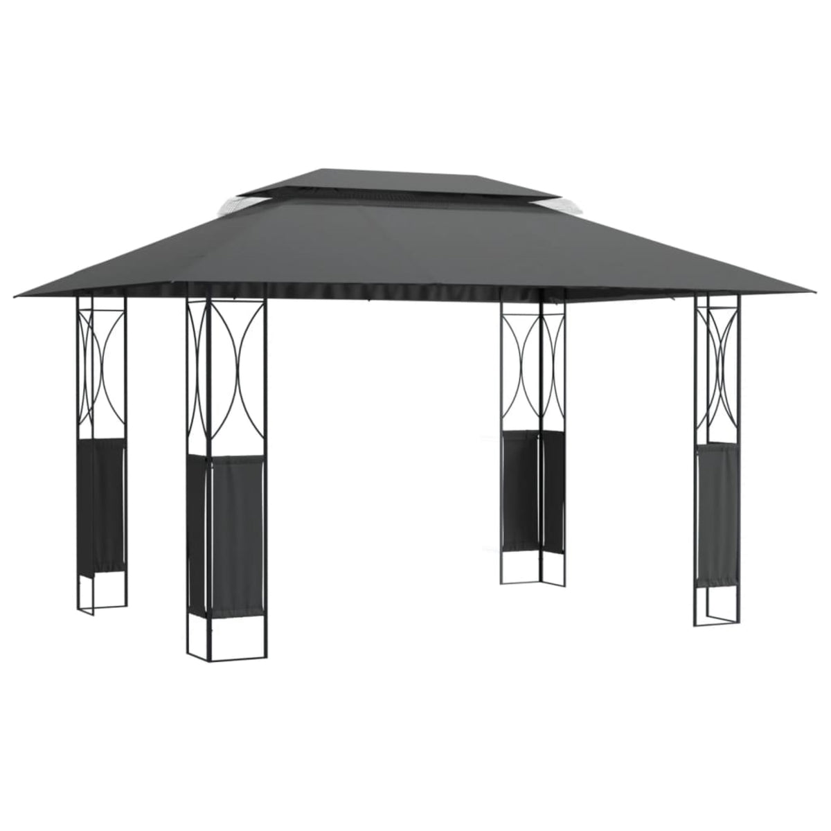 Vidaxl Gazebo With Roof Anthracite 157.5'X118.1'X106.3' Steel