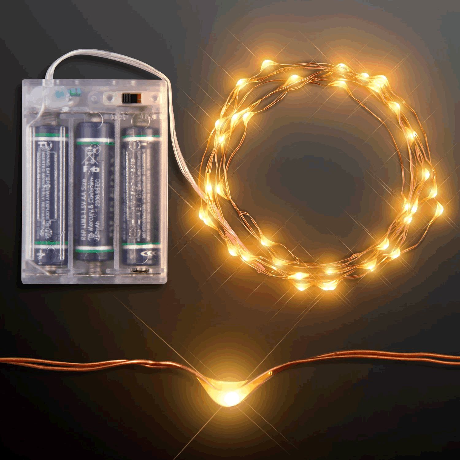 LED Wire String Lights Amber