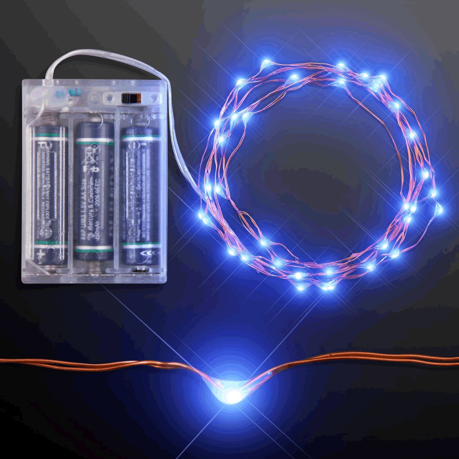 LED Wire String Lights Blue