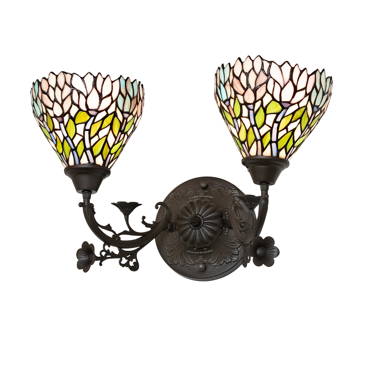18' Wide Wisteria 2 Light Wall Sconce