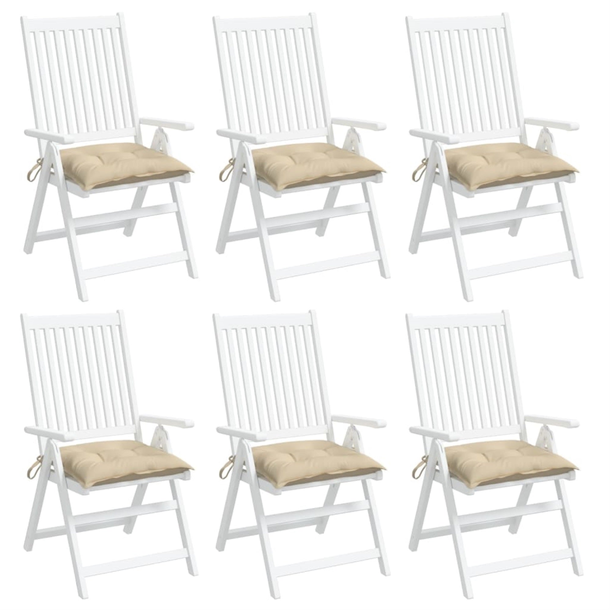 vidaXL Pallet Cushions 6 pcs Beige 19.7″x19.7″x2.8″ Oxford Fabric