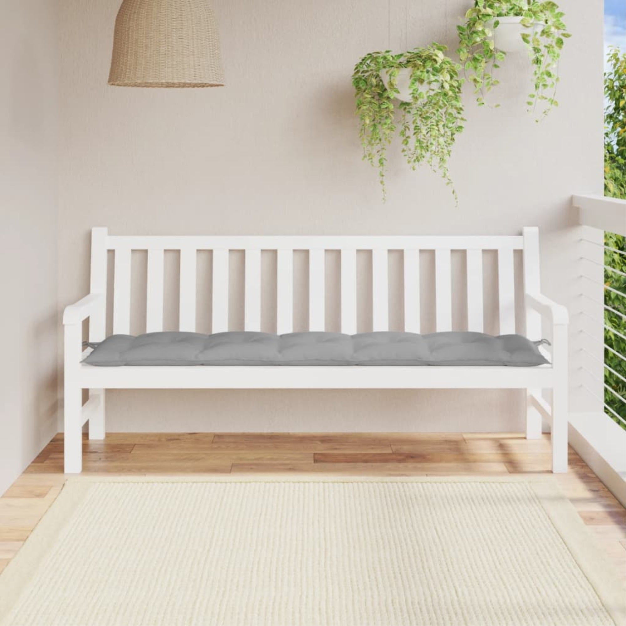 vidaXL Garden Bench Cushion Gray 70.9″x19.7″x2.8″ Oxford Fabric