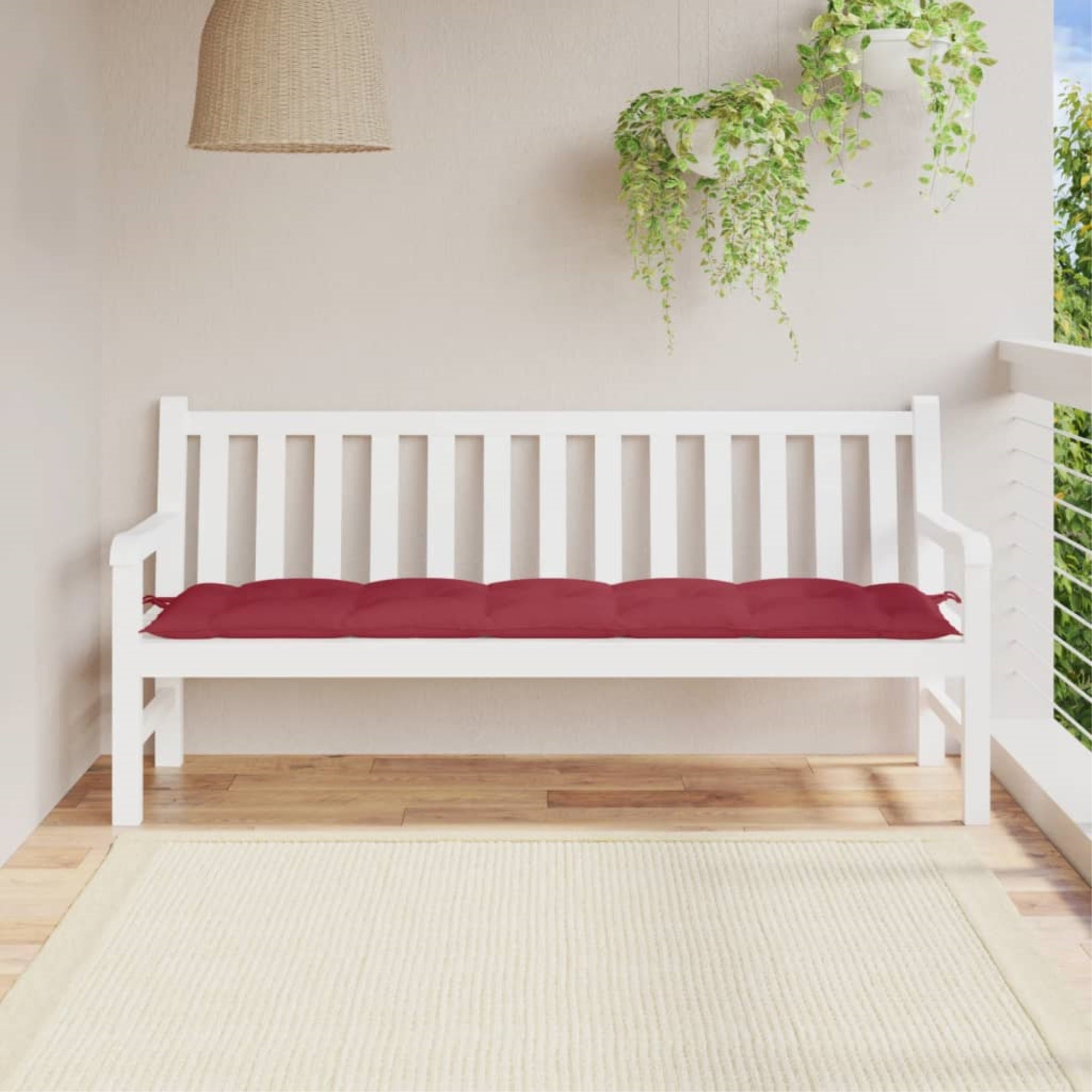 vidaXL Garden Bench Cushion Wine Red 70.9″x19.7″x2.8″ Oxford Fabric