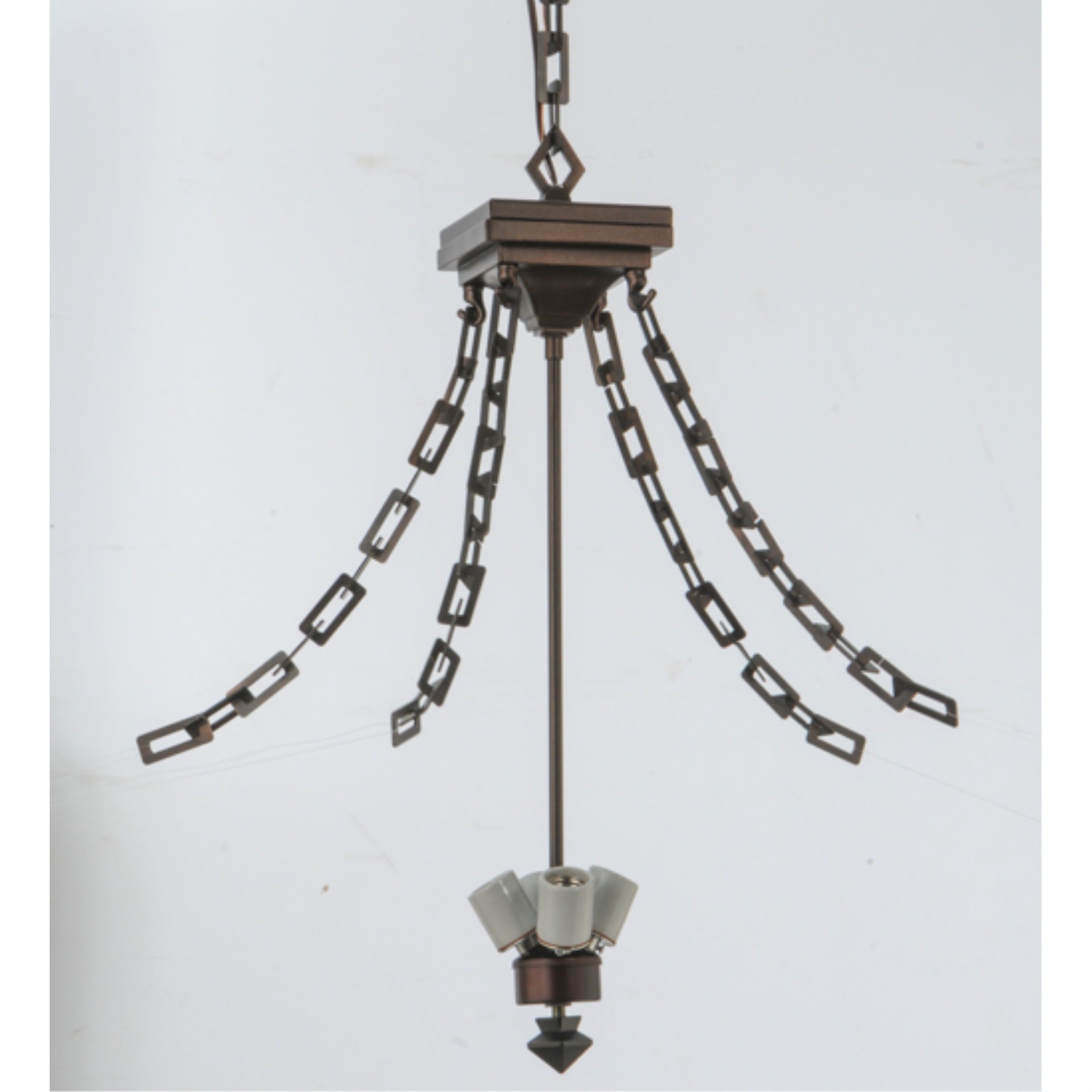 24'W Mission 4 Chain Inverted Pendant Hardware