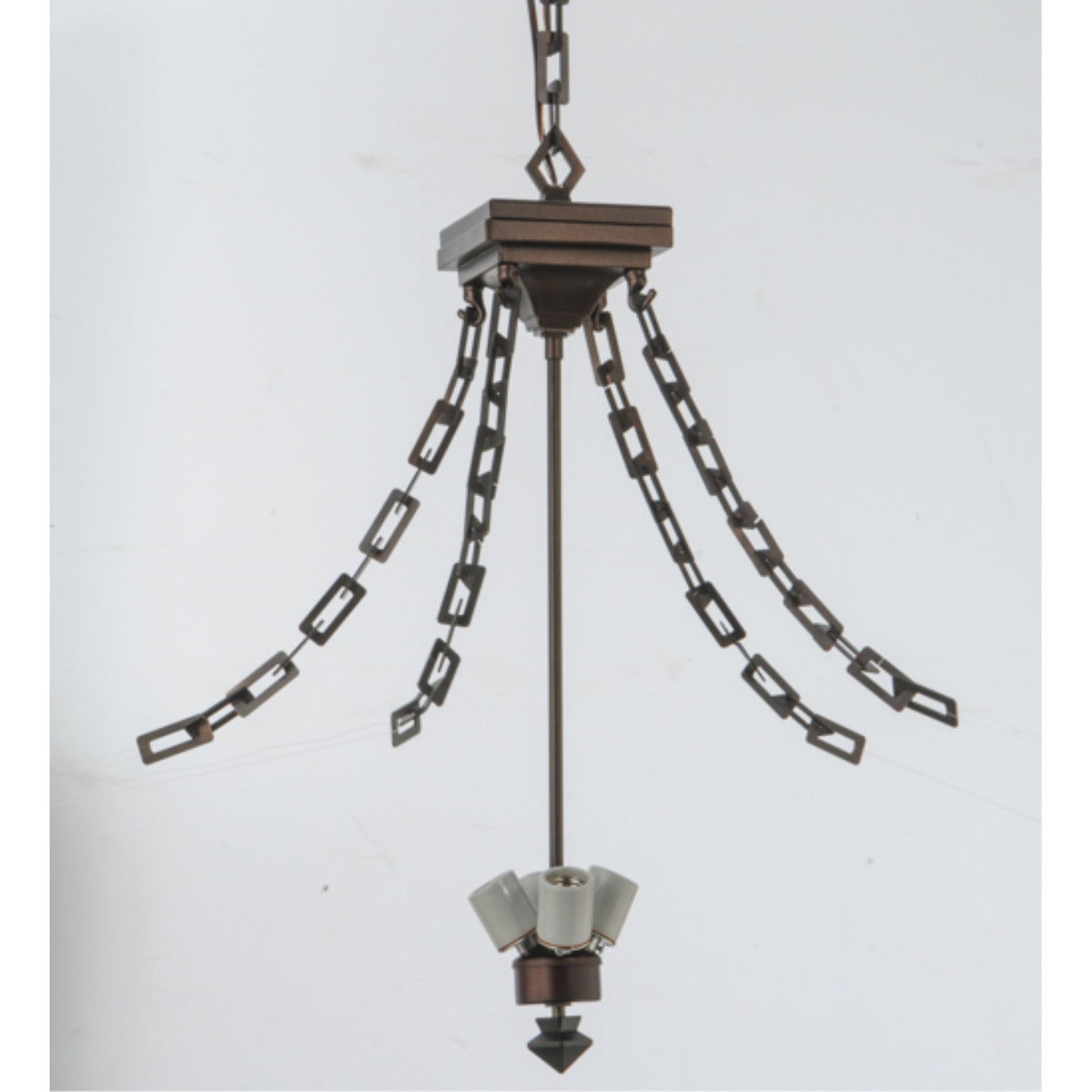 24'W Mission 4 Chain Inverted Pendant Hardware