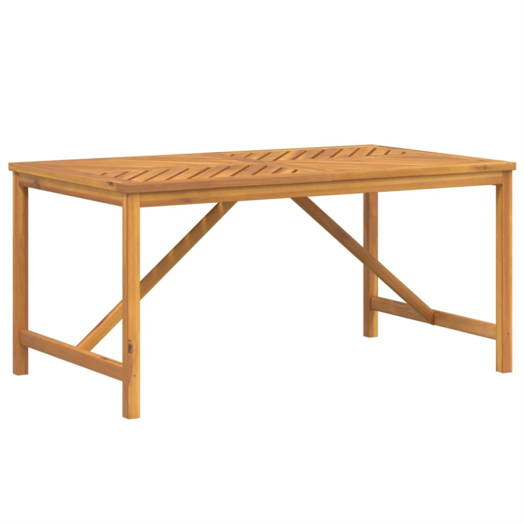 Vidaxl Patio Dining Table 59.1'X35.4'X29.1' Solid Wood Acacia