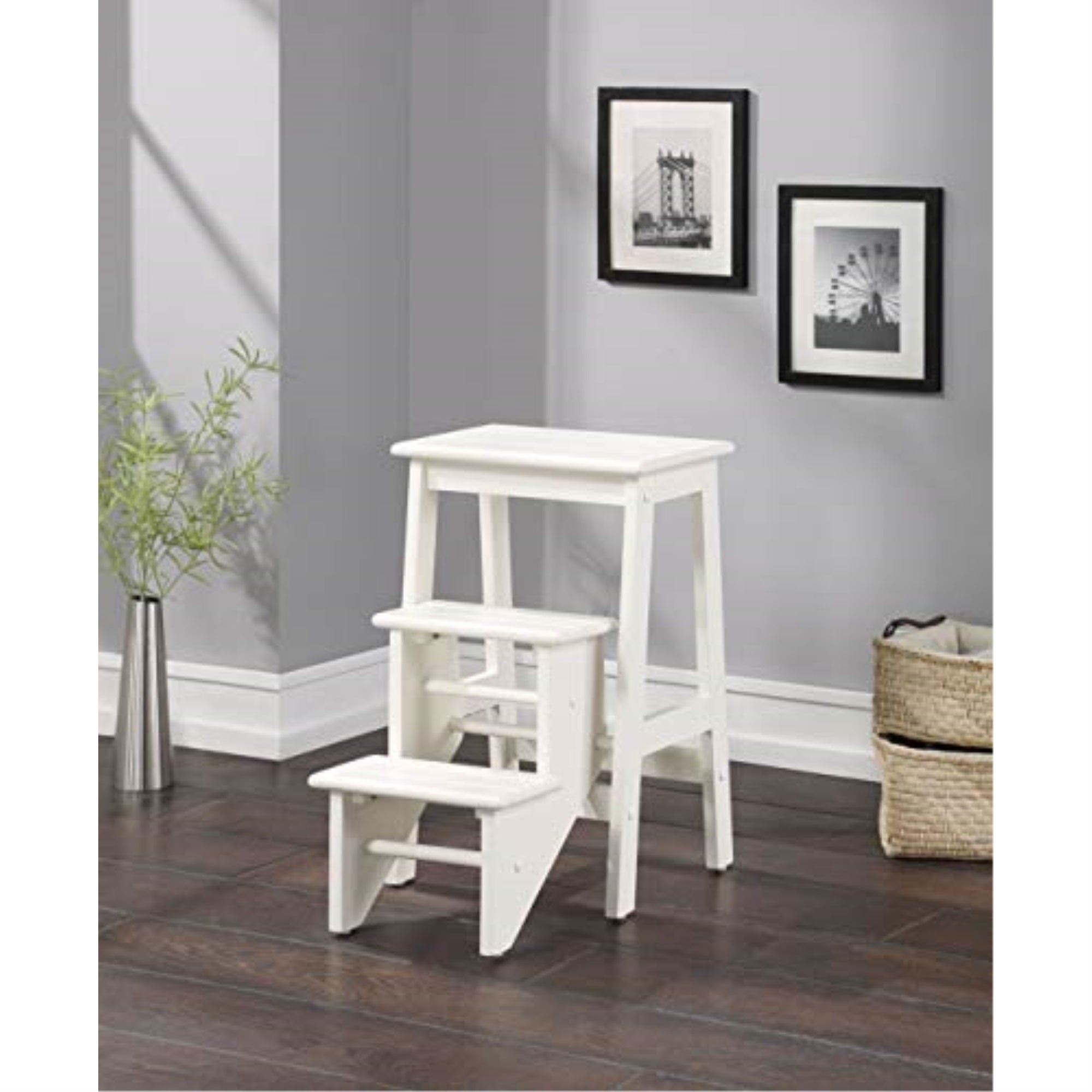 Niko Folding 24″ Step Stool - Cream