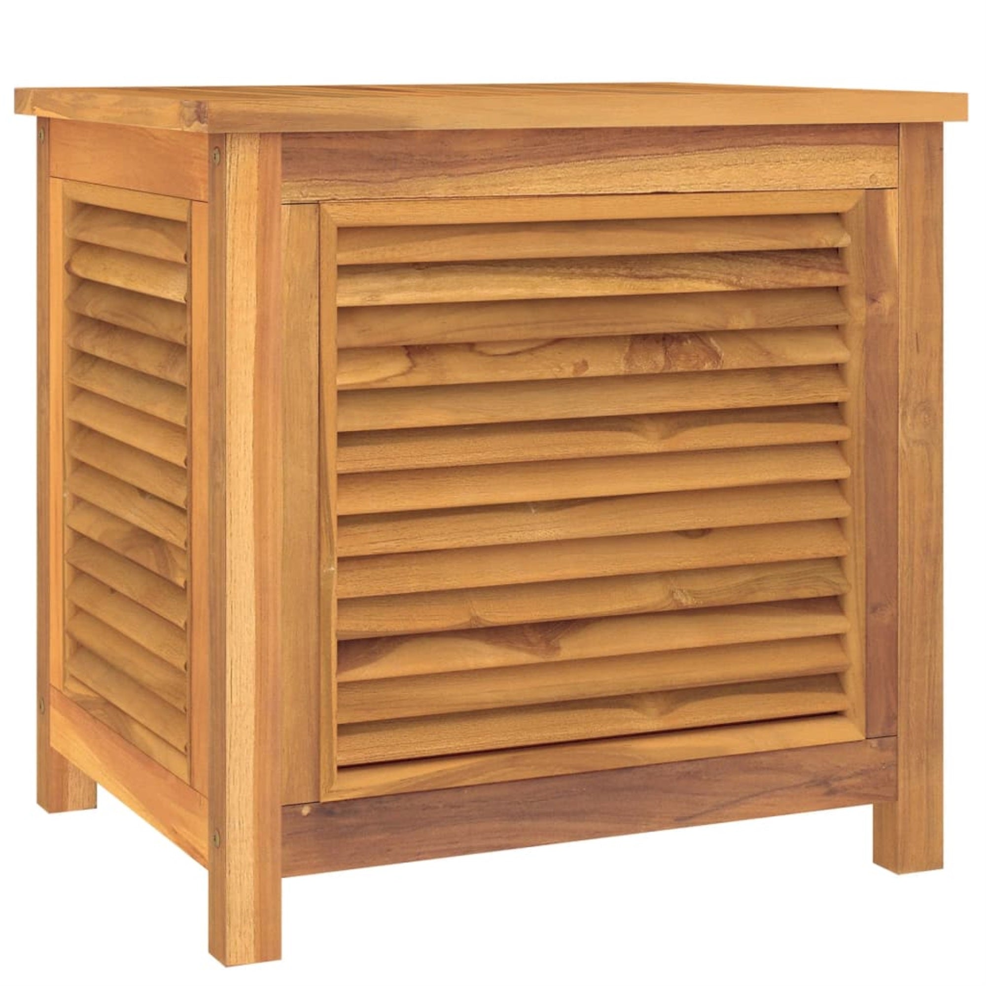 Vidaxl Patio Storage Box With Bag 23.6'X19.7'X22.8' Solid Wood Teak