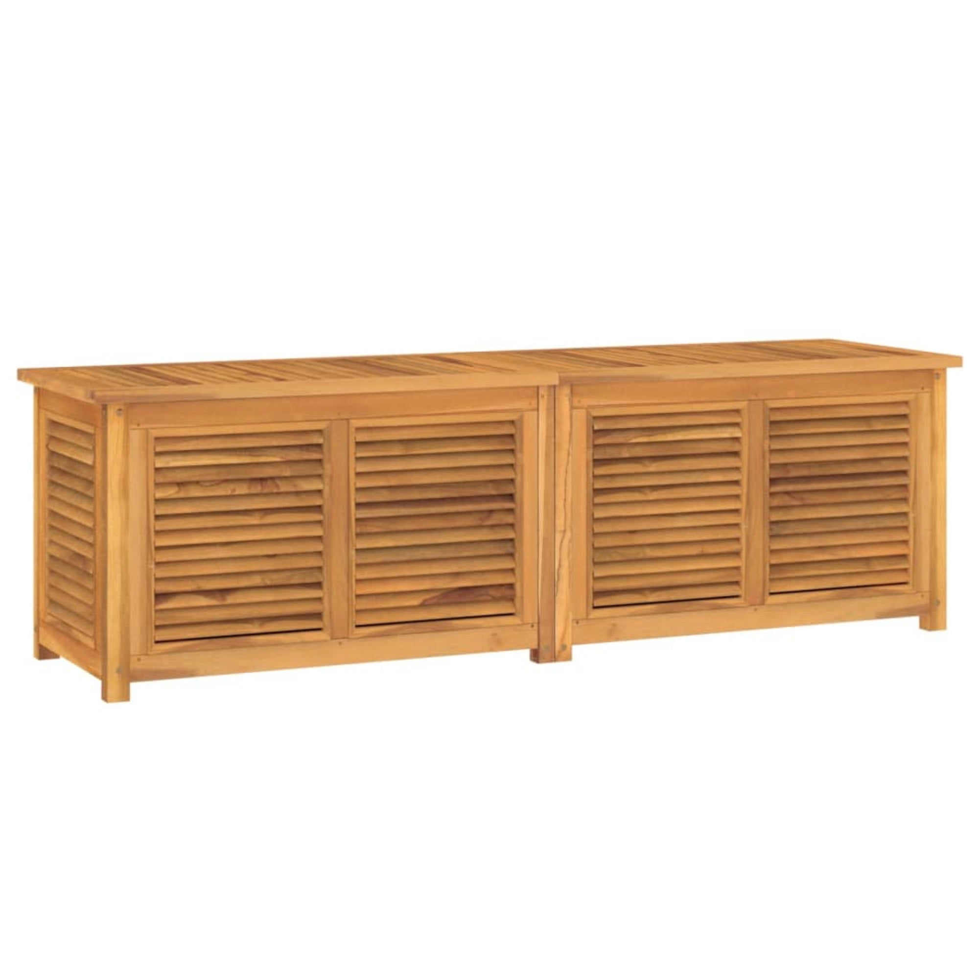Vidaxl Patio Storage Box With Bag 68.9'X19.7'X20.9' Solid Wood Teak
