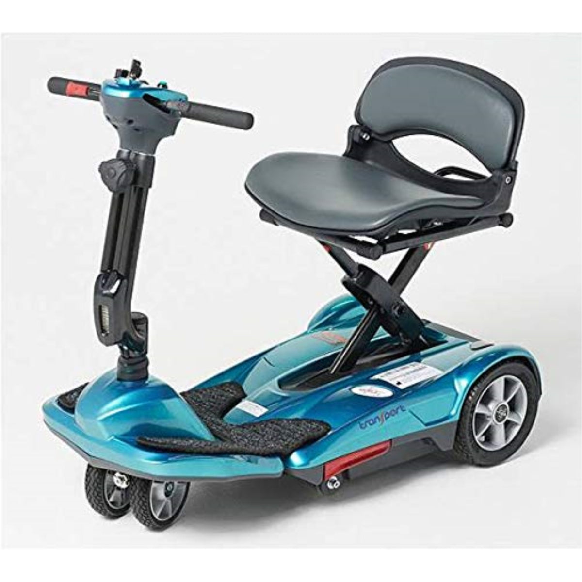 Ev Rider Transport M - Compact Lightweight Manual Folding Mobility Scooter - Lithium Battery - Airline Approved - 42 Lbs Total (Blue)