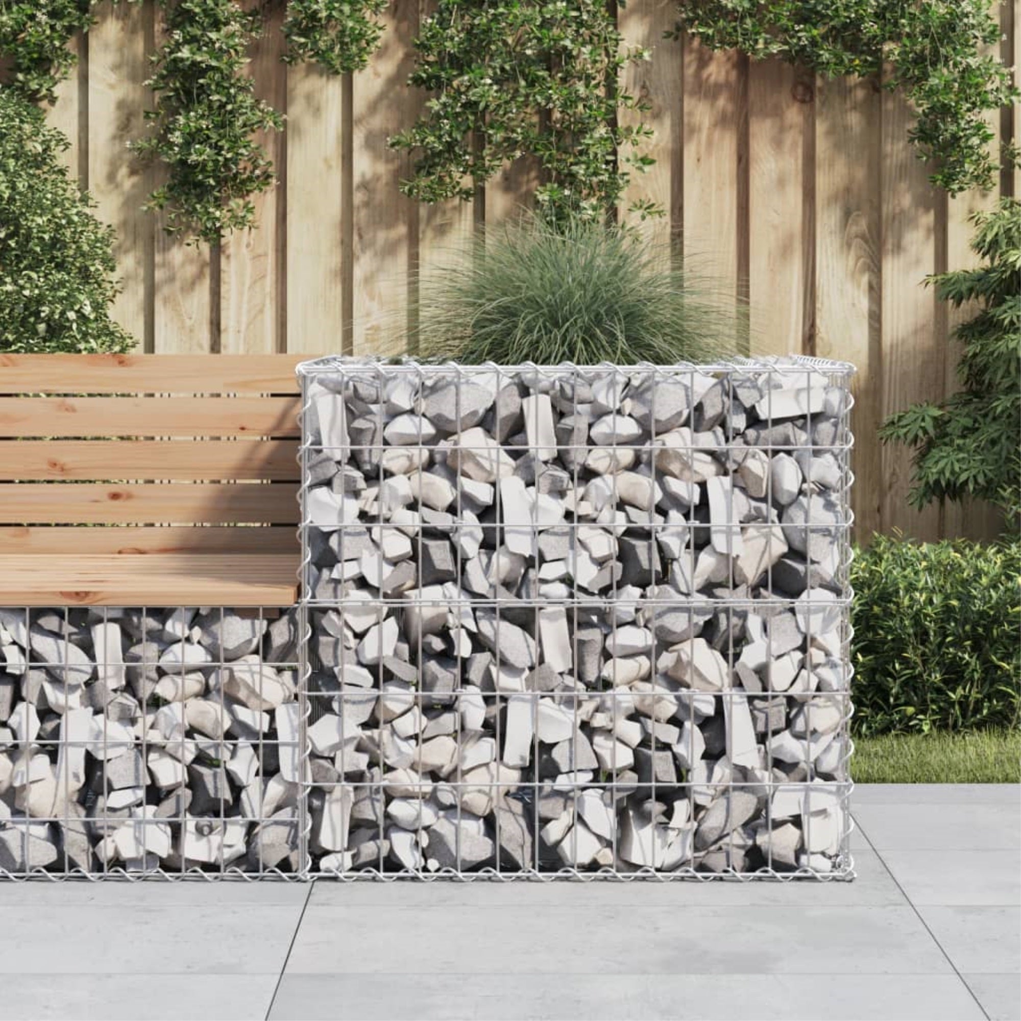 Vidaxl Gabion Basket Silver 27.6'X27.6'X25.6' Galvanized Iron