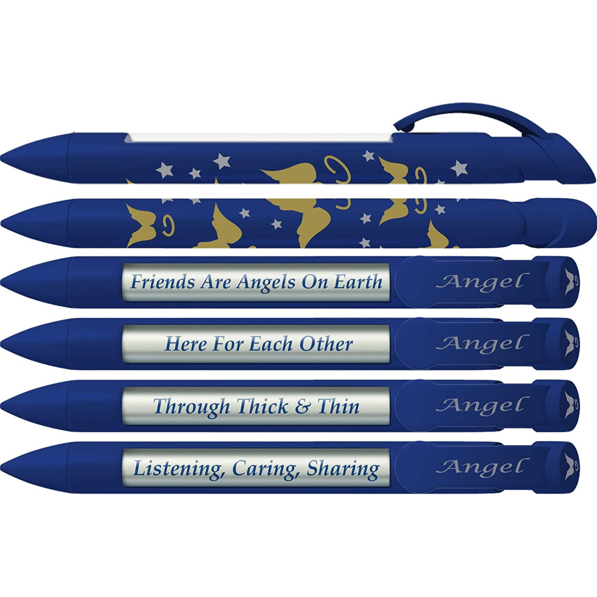 Greeting Pen Angel Friend Appreciation Pens With Rotating Messages, 6 Pen Set (36513)